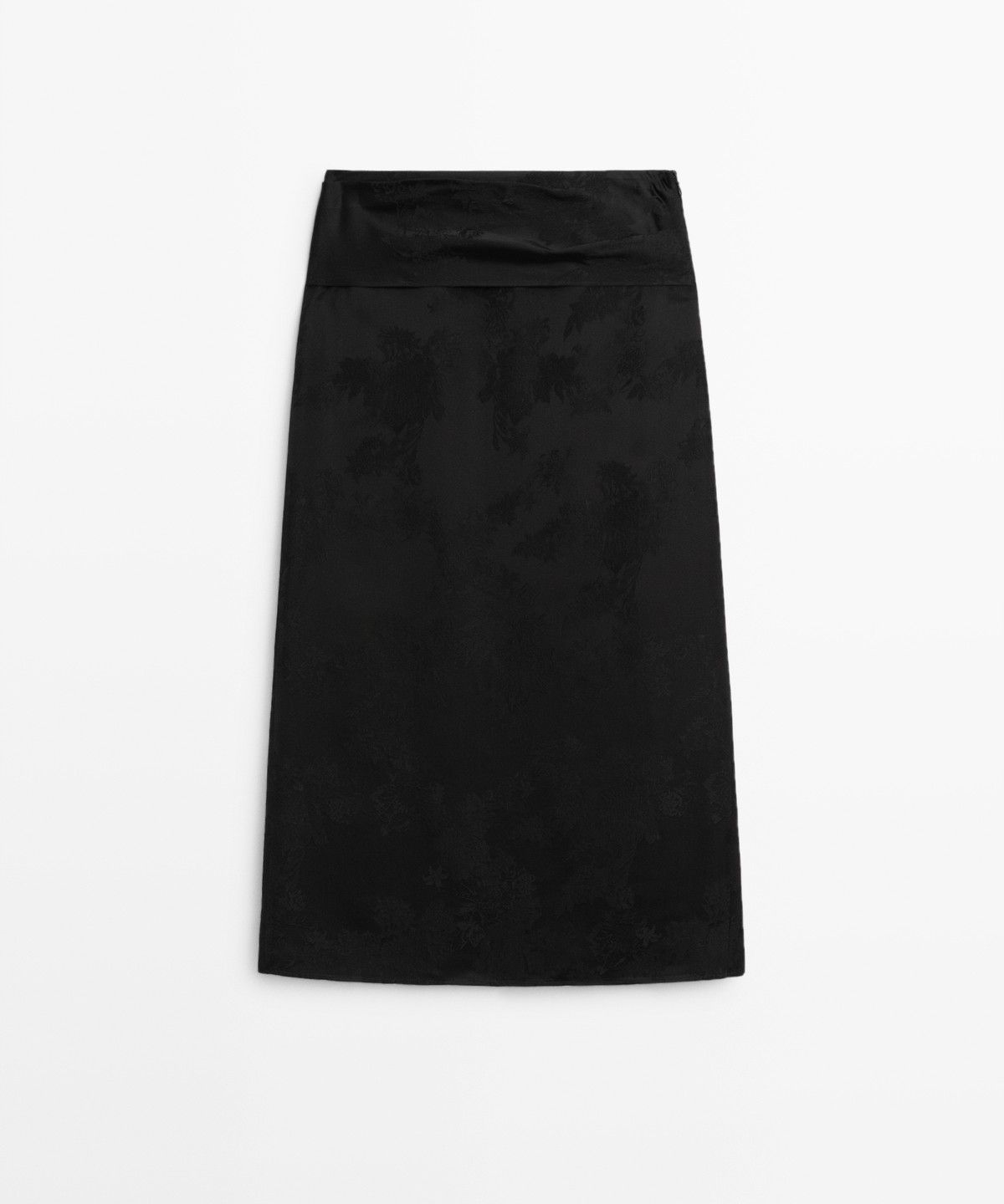 마시모두띠(MASSIMO DUTTI) 코르셋 허리 밴드 미디 스커트
