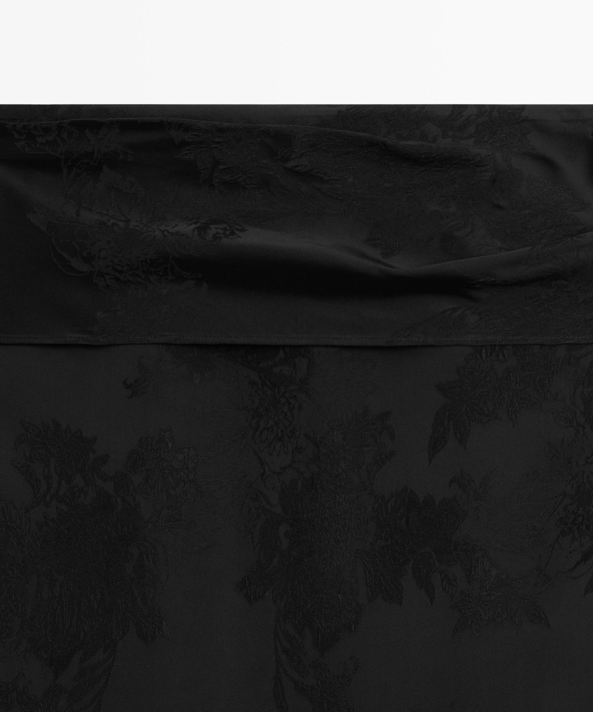 마시모두띠(MASSIMO DUTTI) 코르셋 허리 밴드 미디 스커트