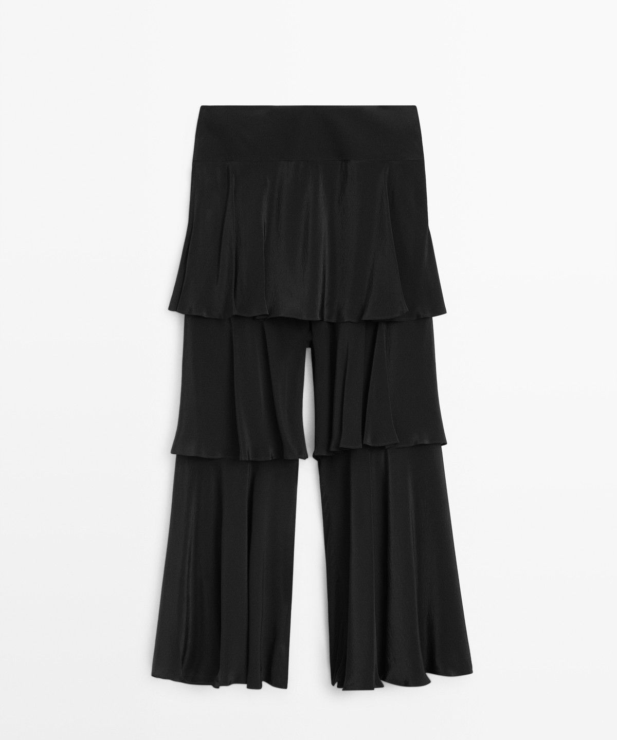 마시모두띠(MASSIMO DUTTI) 러플 디테일 플루이드 스커트 팬츠