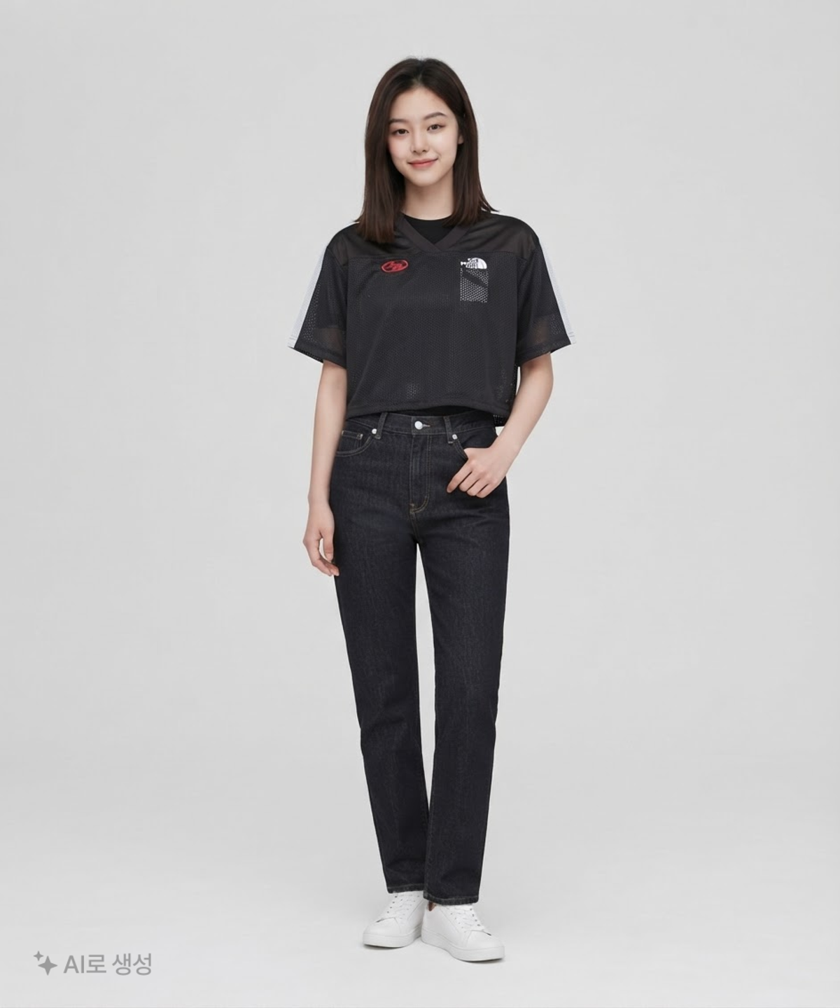 노스페이스(THE NORTH FACE) NT7US35J 여성 에어로넷 반팔 티 BLACK M