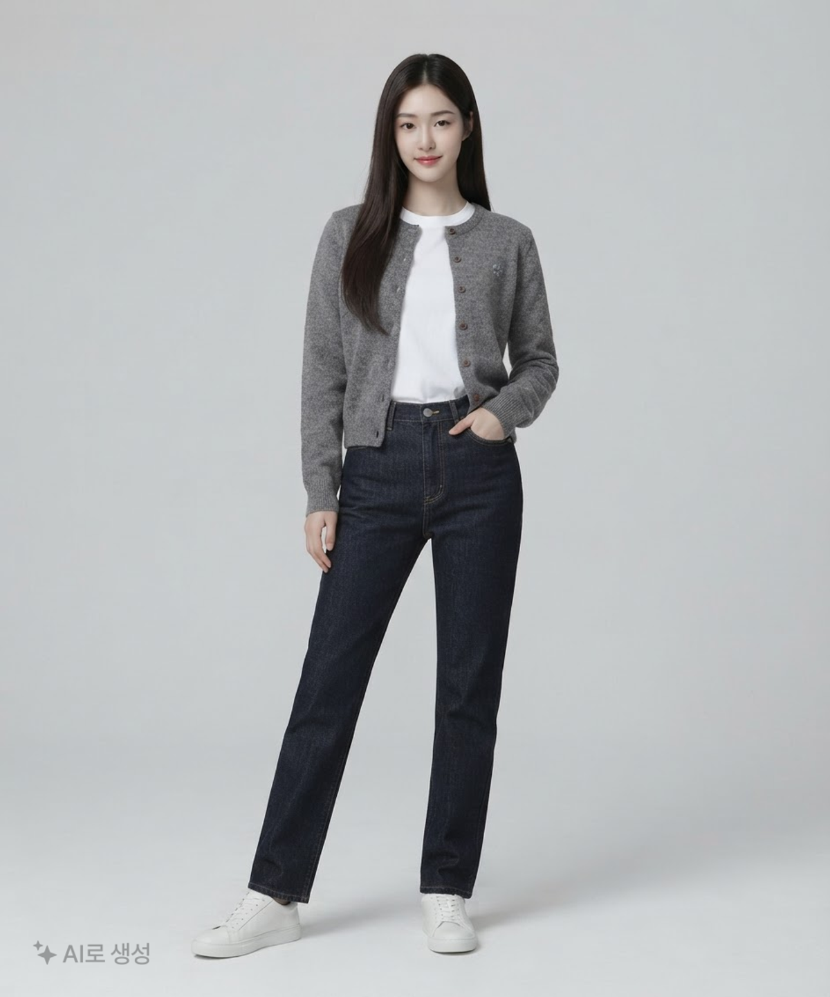오헤시오(OHESHIO) BASIC STANDARD CARDIGAN XS