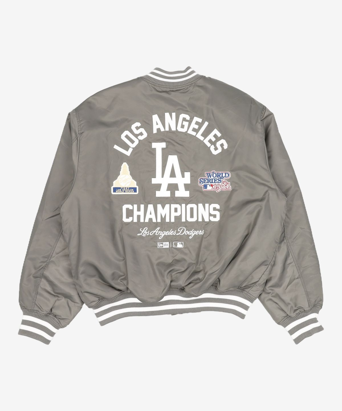 뉴에라(NEW ERA) MLB LA 다저스 나일론 스타디움 재킷 그레이 14742037 M