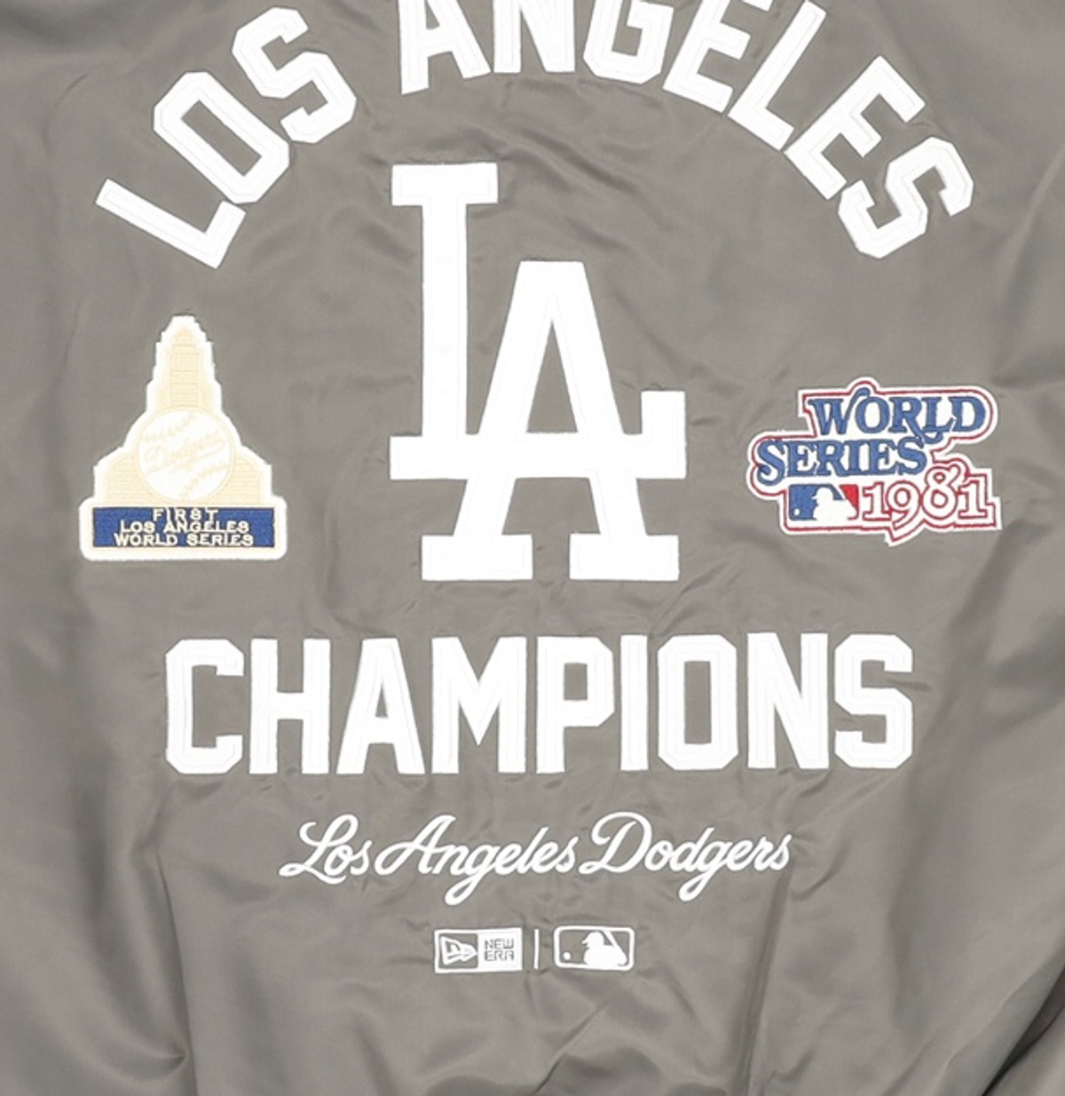 뉴에라(NEW ERA) MLB LA 다저스 나일론 스타디움 재킷 그레이 14742037 M