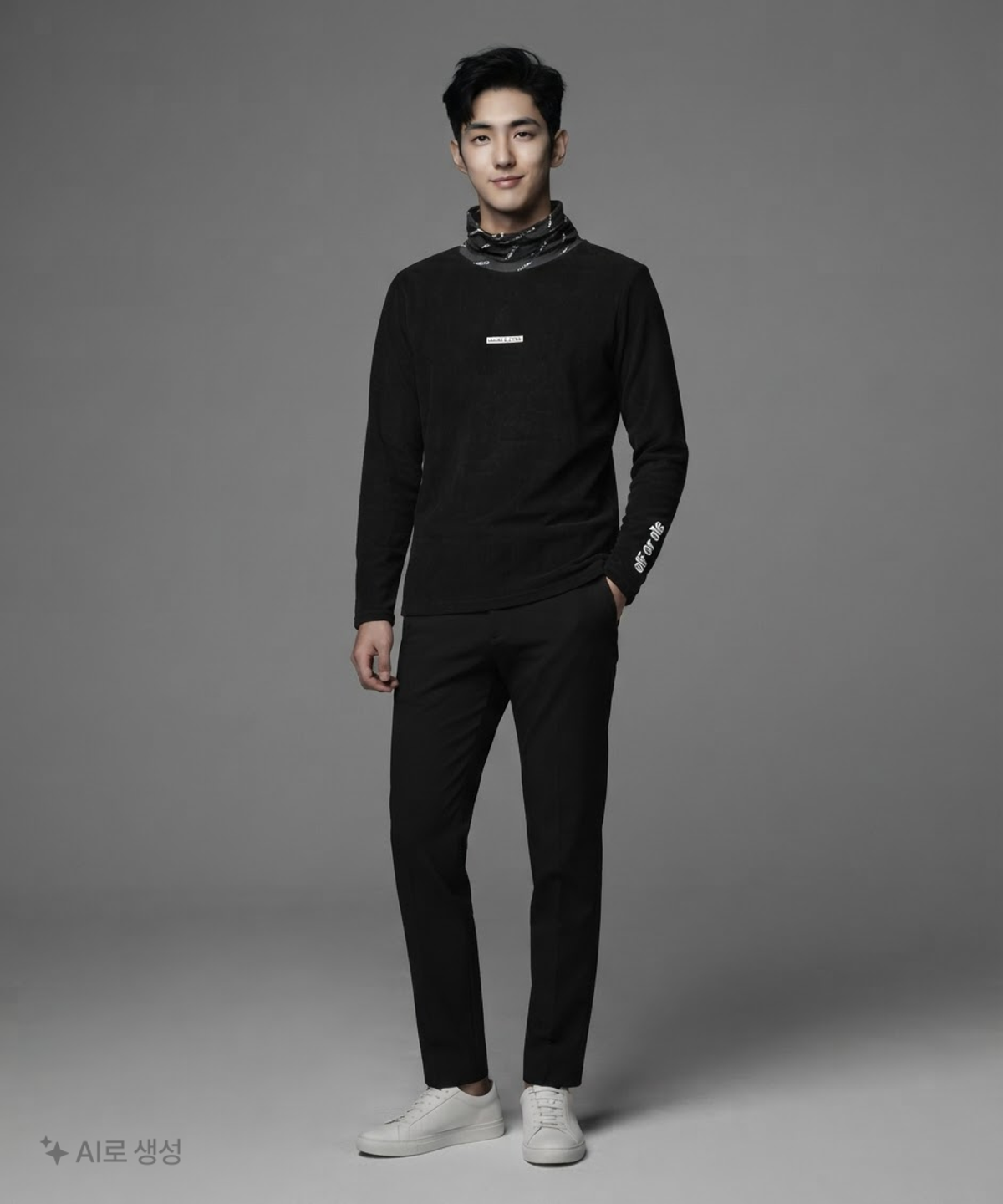 마크앤로나(MARK&LONA) M MICRO FLEECE PTN POINT HIGH NECK INNER XL