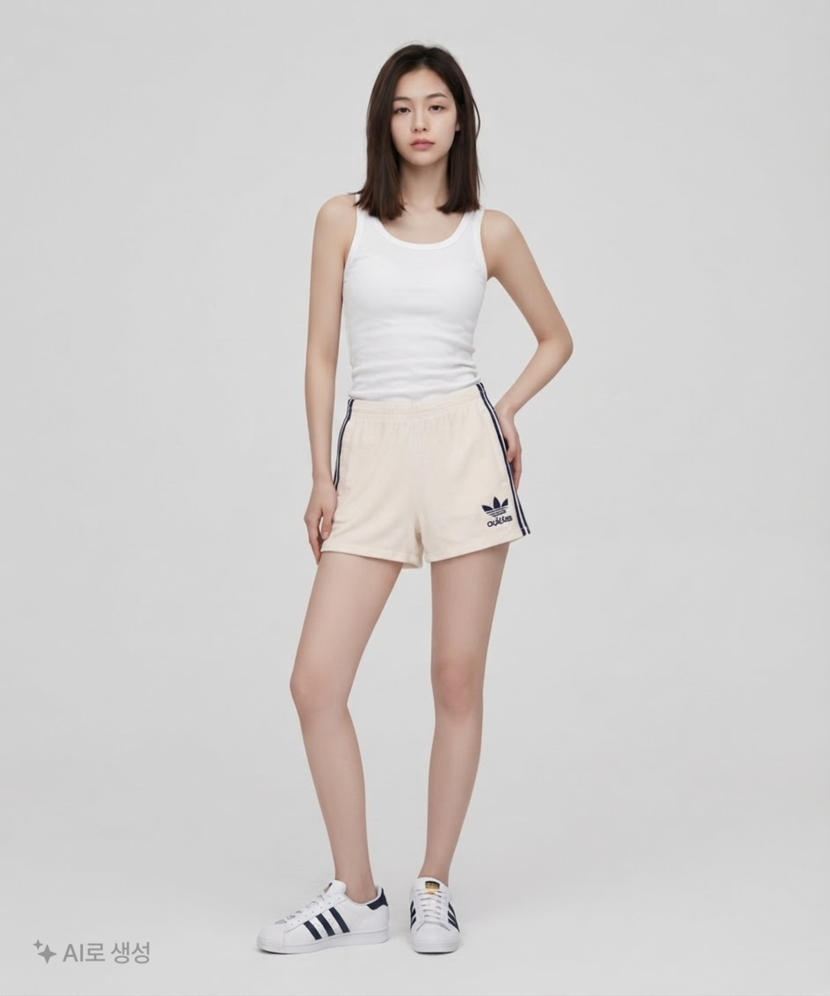아디다스(ADIDAS) 테리 숏 팬츠 - 화이트 / IT9841 M
