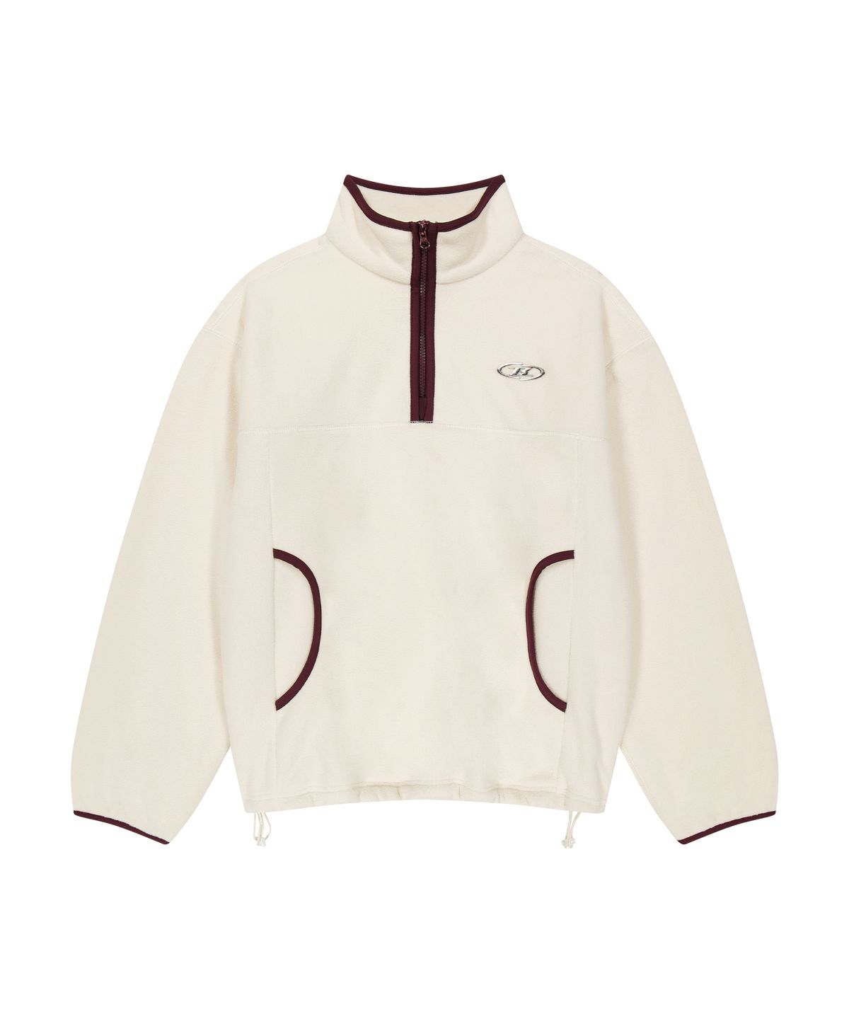 본투윈(BORN TO WIN) W POLAR FLEECE HALF ZIP-UP PULLOVER [IVORY]