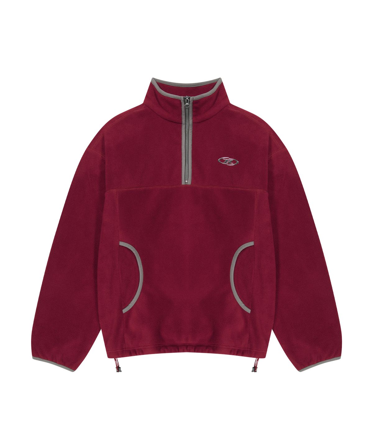 본투윈(BORN TO WIN) W POLAR FLEECE HALF ZIP-UP PULLOVER [BURGUNDY]