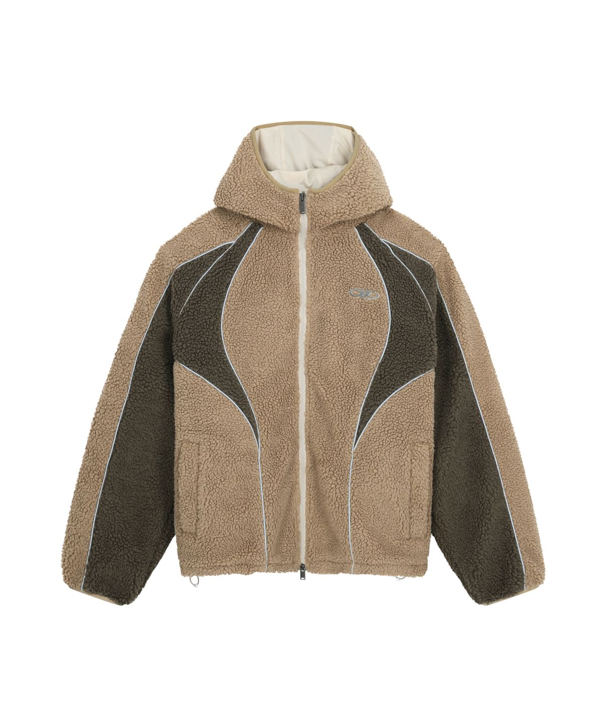 본투윈(BORN TO WIN) CHROME B BOA FLEECE JACKET [BEIGE]