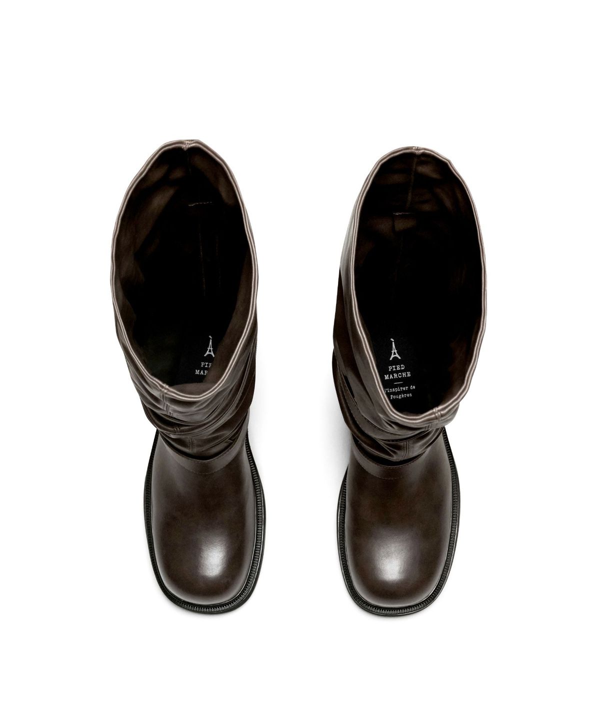 아삐에 마르슈(APIED MARCHE) Le Flare Slouchy Leather Long Boots 소가죽 롱 부츠  4.5cm -PM3044 (3color)