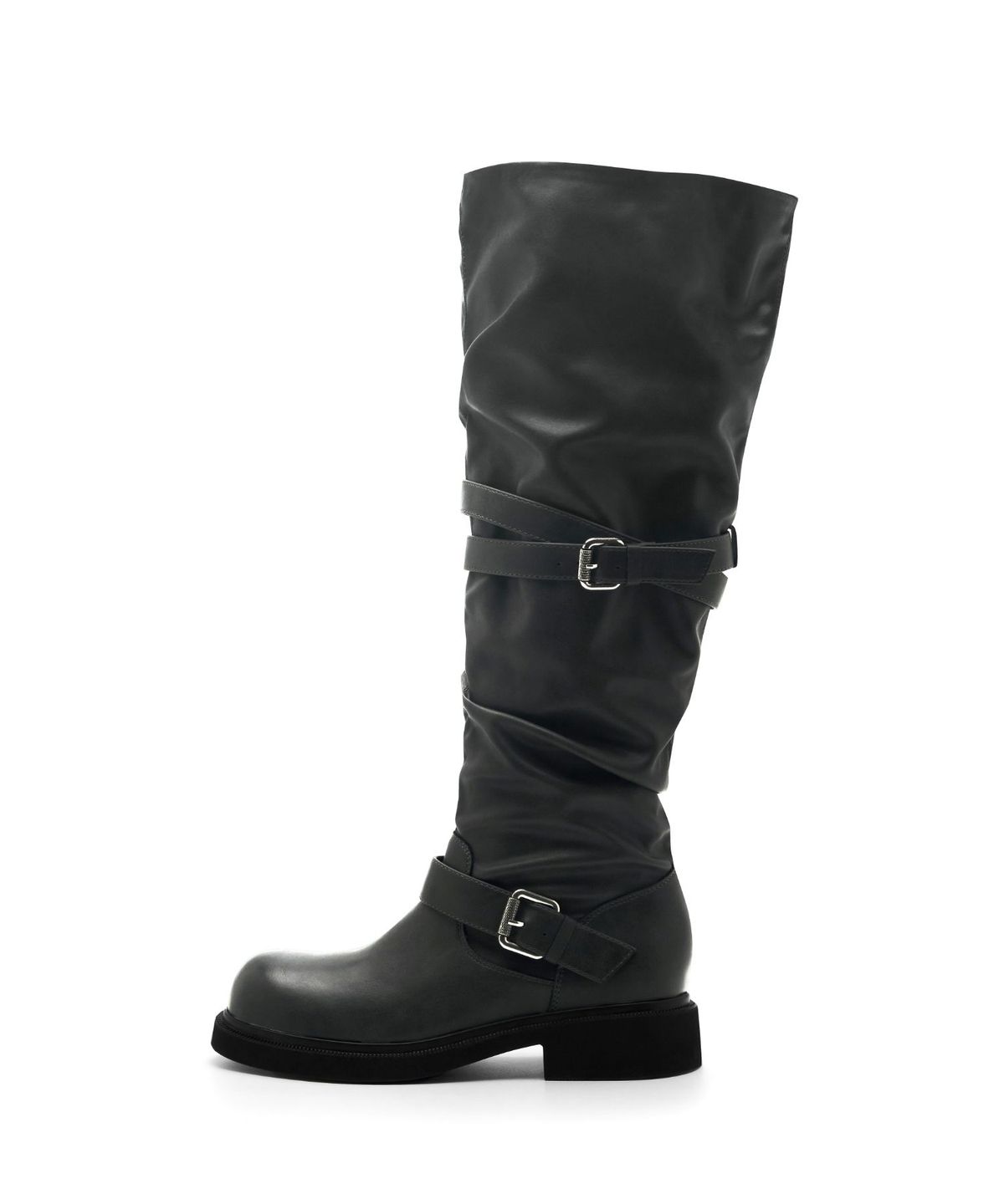 아삐에 마르슈(APIED MARCHE) Le Flare Slouchy Leather Long Boots 소가죽 롱 부츠  4.5cm -PM3044 (3color)
