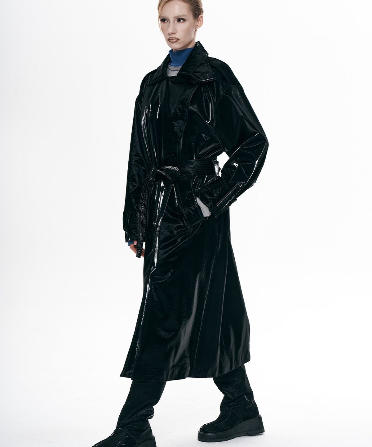 비건타이거(VEGAN TIGER) HANJI TRENCH COAT_BLACK