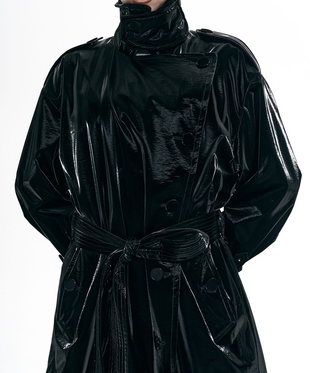 비건타이거(VEGAN TIGER) HANJI TRENCH COAT_BLACK