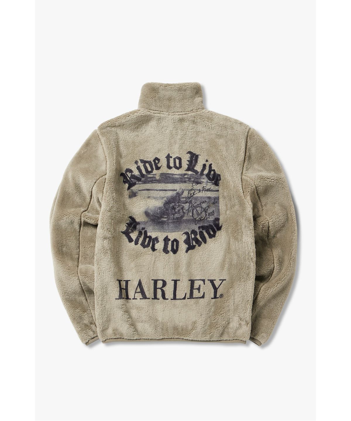 할리데이비슨 컬렉션스®(HARLEY-DAVIDSON COLLECTIONS®) 라이드 투 리브 그래픽 플리스 자켓 _라이트 카키 HH15303301