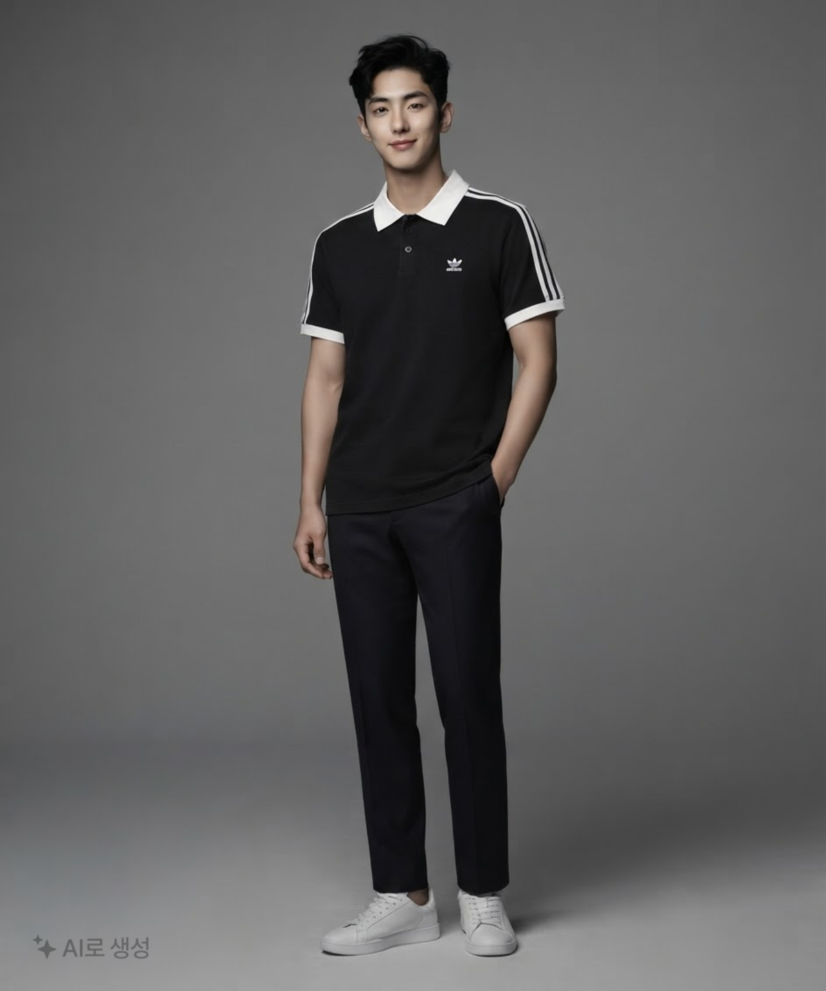 아디다스(ADIDAS) 3S 폴로 셔츠 - 블랙 / IL2501 XXL