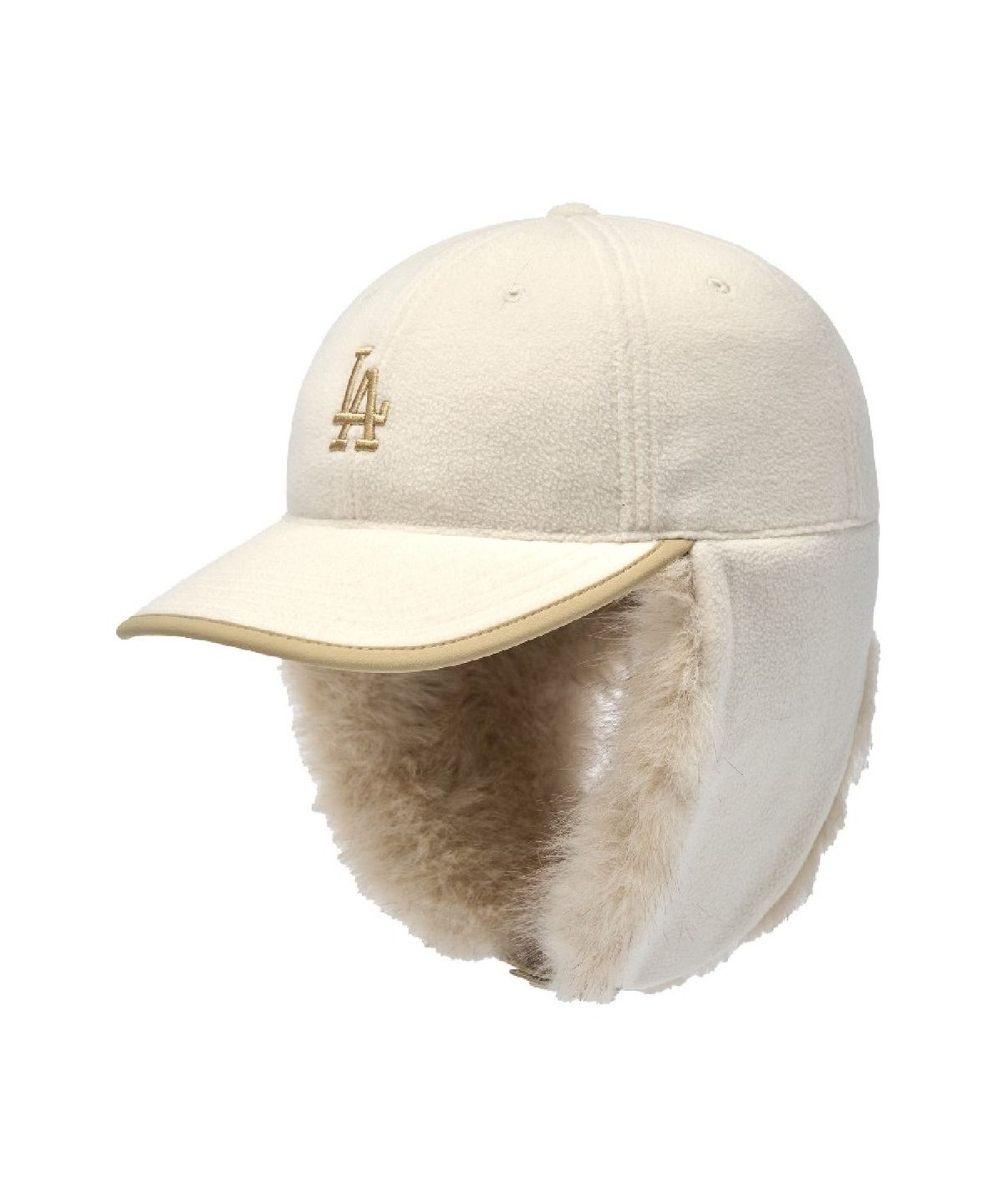 엠엘비(MLB) 플리스 배색 트루퍼캡 LA (Cream)