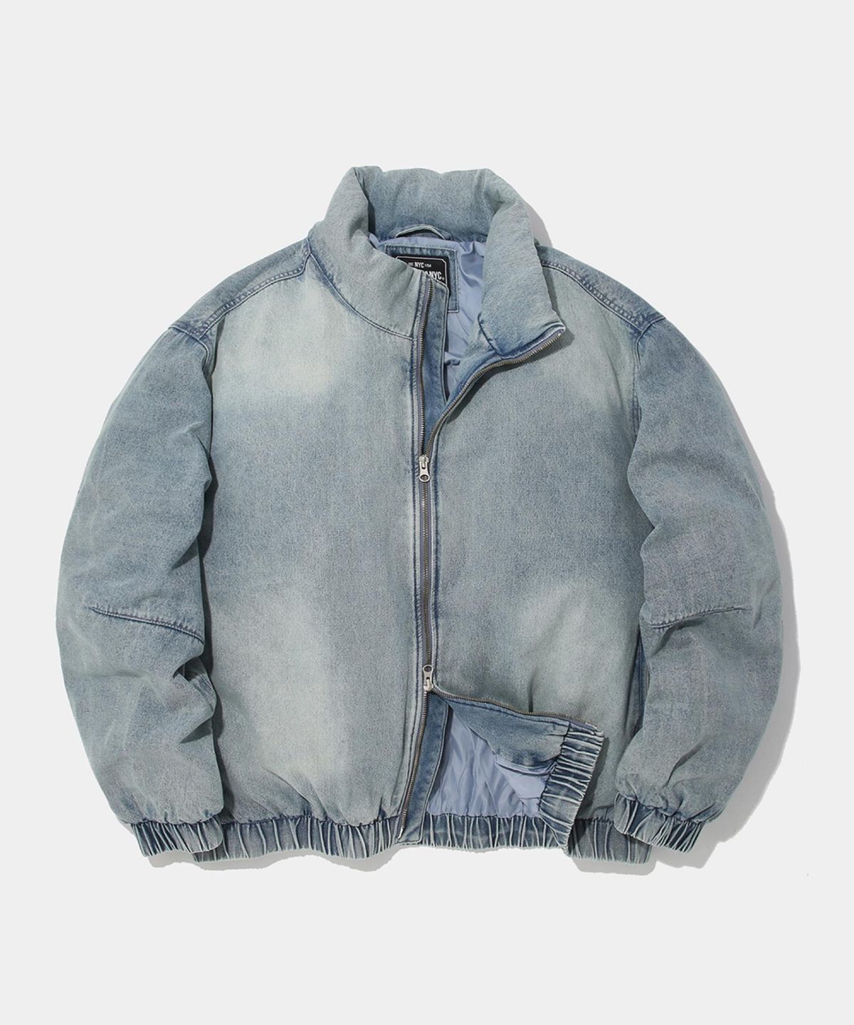 컬럼비아 유니버시티(COLUMBIA UNIVERSITY) STREET DENIM OVER PUFFER JACKET_LIGHT JEANS