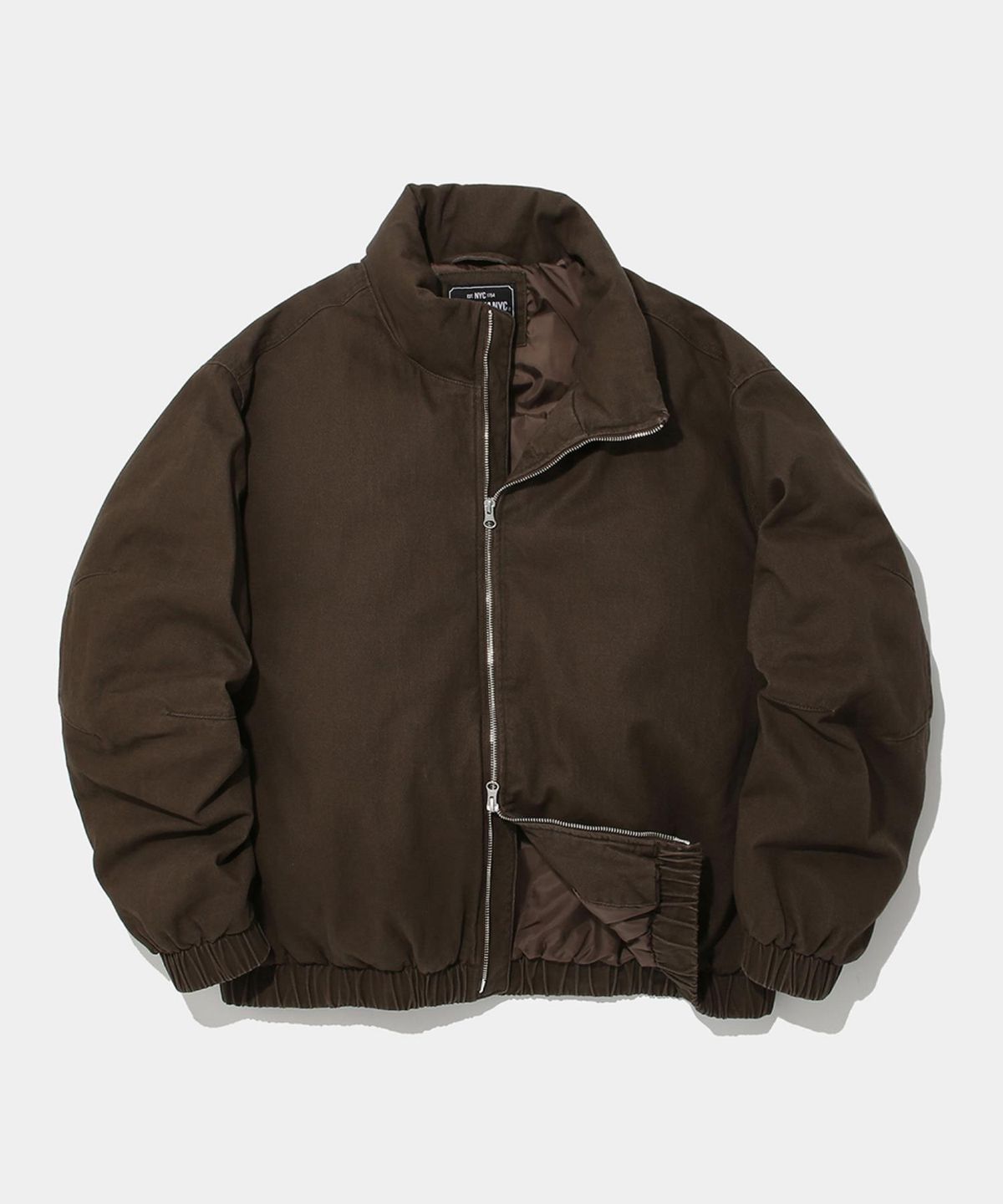 컬럼비아 유니버시티(COLUMBIA UNIVERSITY) STREET DENIM OVER PUFFER JACKET_BROWN