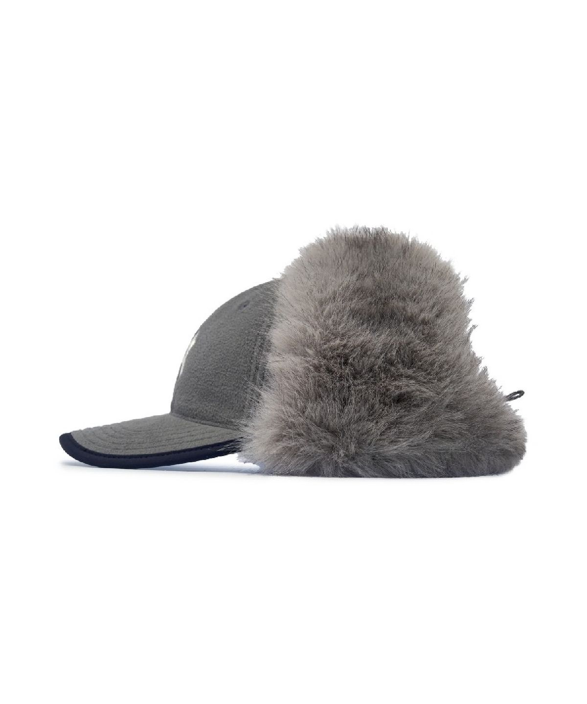 엠엘비(MLB) 플리스 배색 트루퍼캡 NY (Mg.Charcoal Gray)