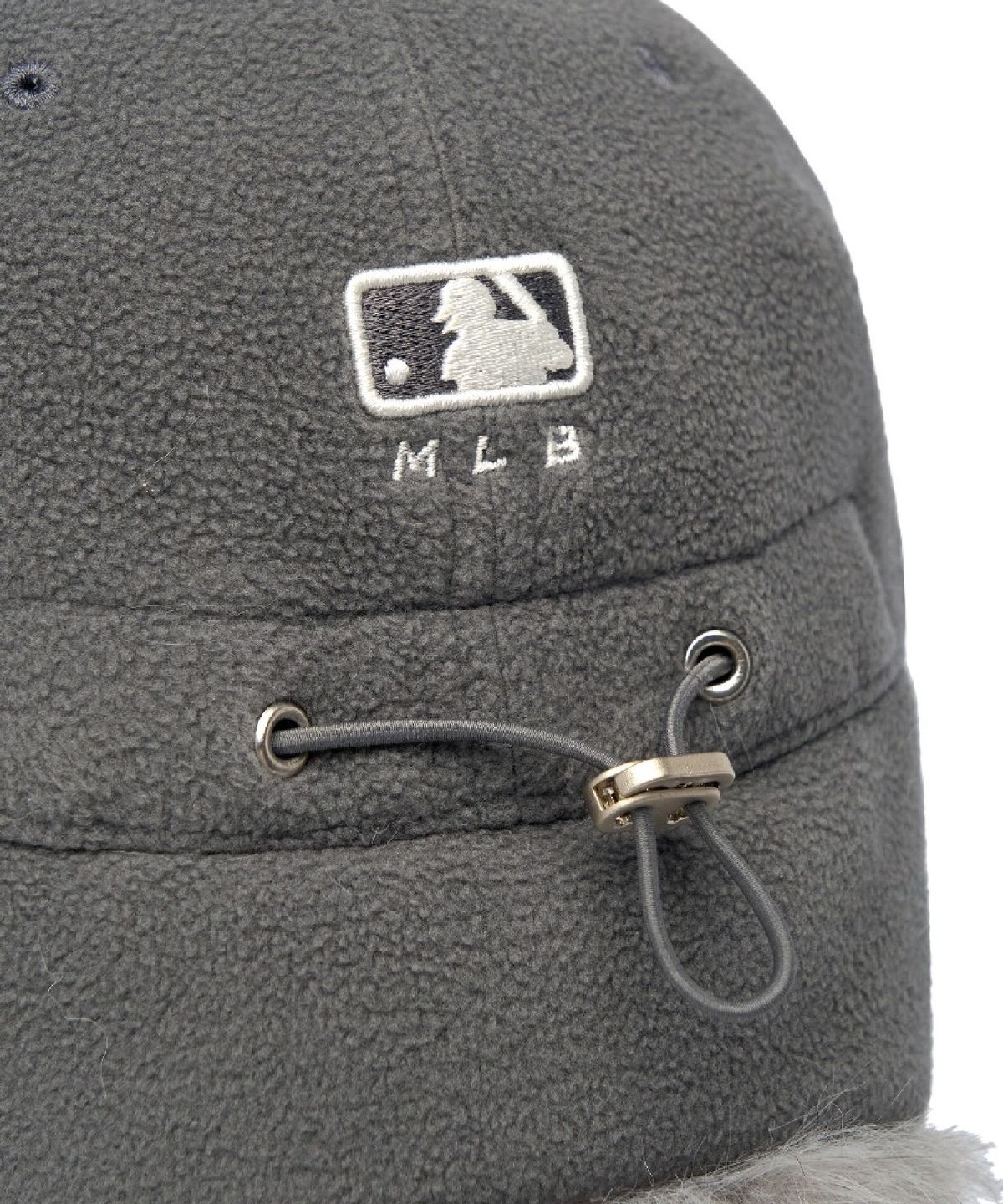 엠엘비(MLB) 플리스 배색 트루퍼캡 NY (Mg.Charcoal Gray)