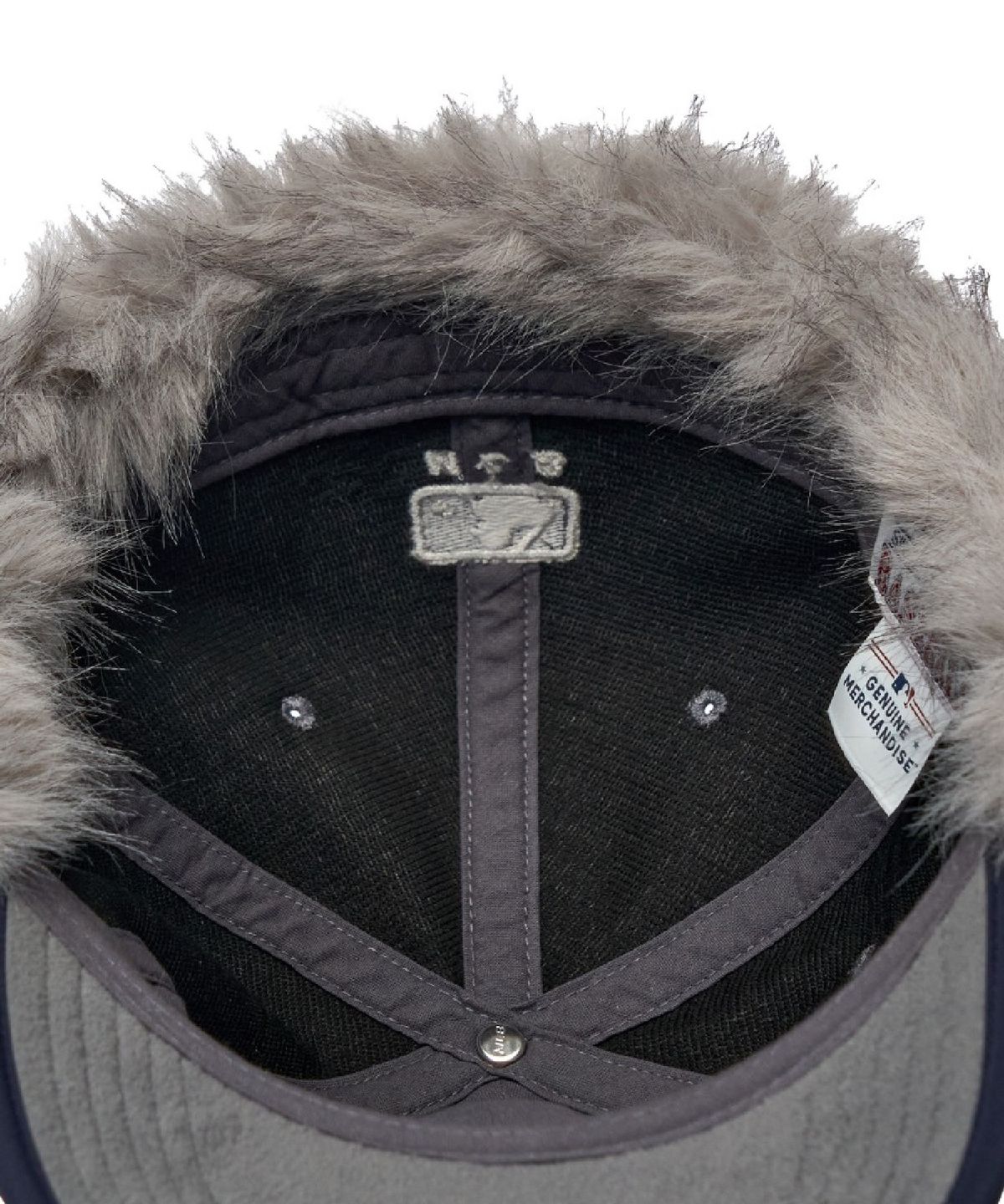 엠엘비(MLB) 플리스 배색 트루퍼캡 NY (Mg.Charcoal Gray)