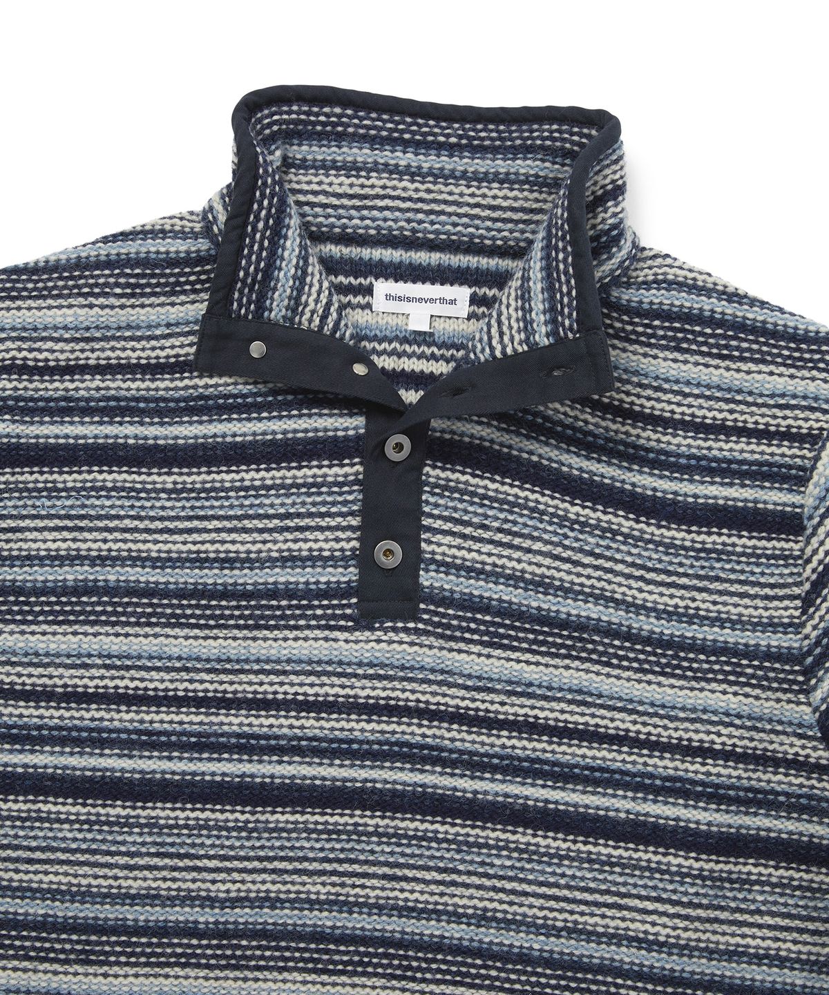 디스이즈네버댓(THISISNEVERTHAT) Striped Wool Knit Pullover Navy