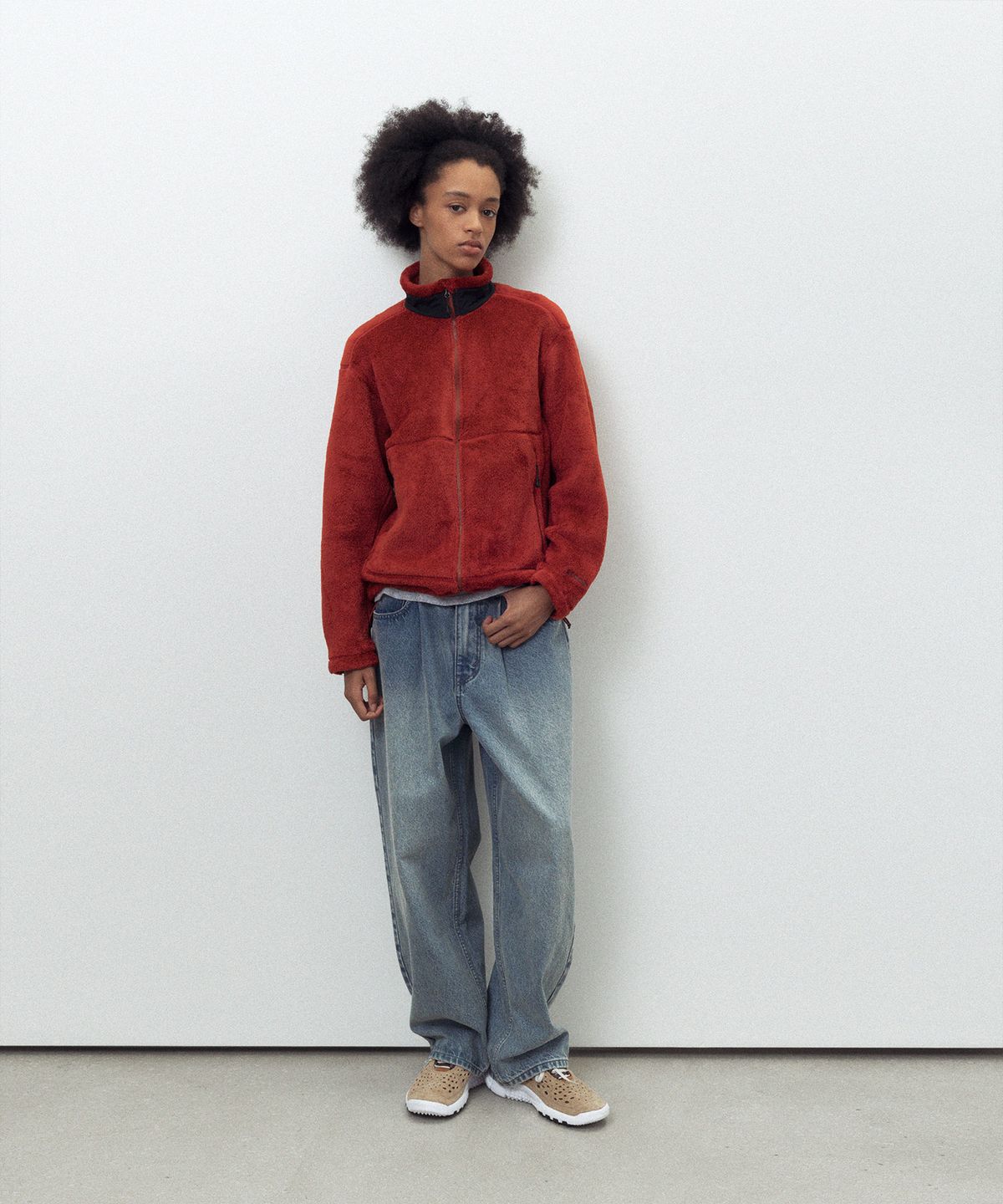 디스이즈네버댓(THISISNEVERTHAT) POLARTEC High Loft Fleece Jacket Red