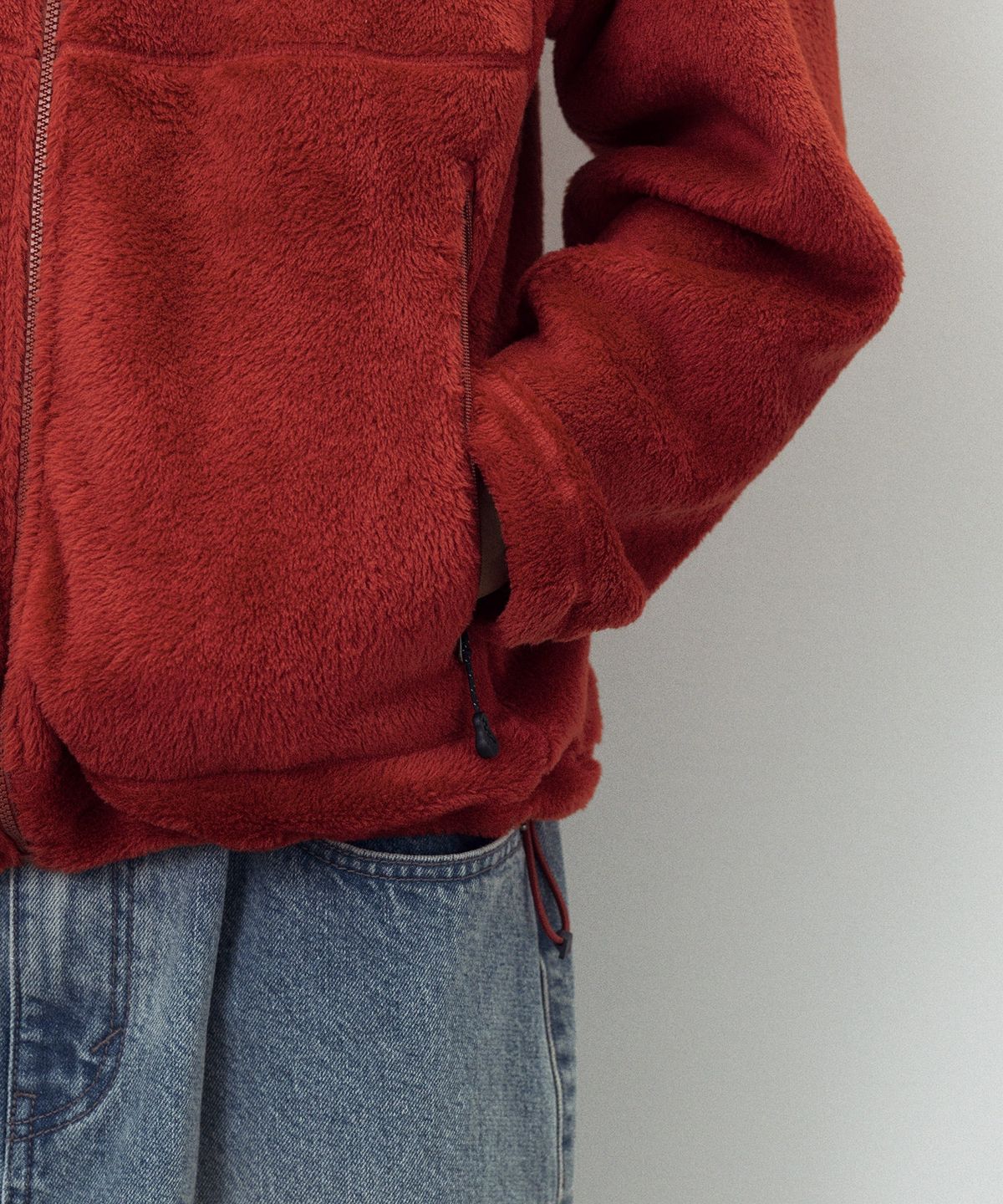 디스이즈네버댓(THISISNEVERTHAT) POLARTEC High Loft Fleece Jacket Red