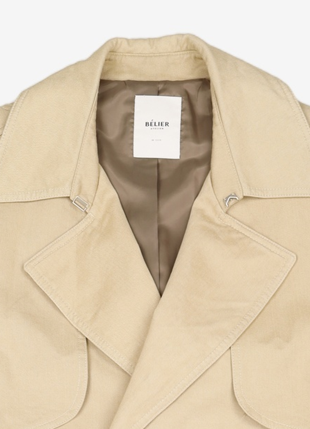 벨리에(BELIER) Oversized Trench Coat - Sand Beige  [오버사이즈 트렌치 코트 - 샌드 베이지] M