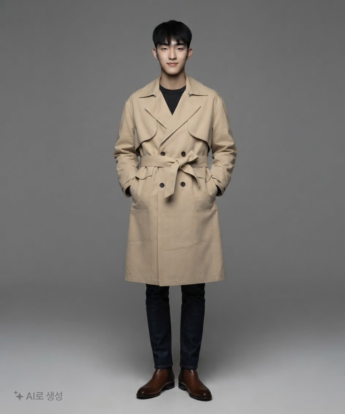 벨리에(BELIER) Oversized Trench Coat - Sand Beige  [오버사이즈 트렌치 코트 - 샌드 베이지] M