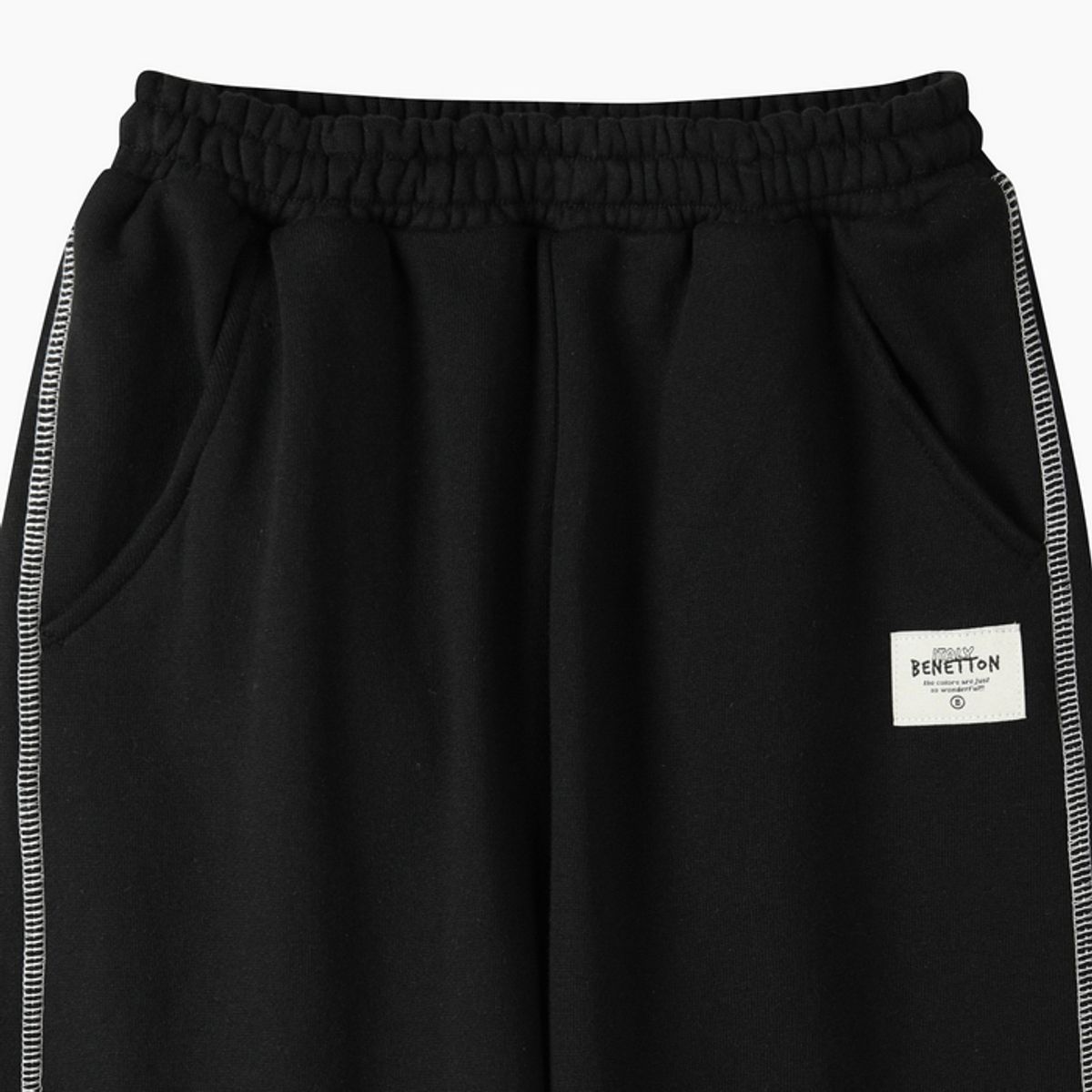 베네통키즈(BENETTONKIDS) [Online Exclusive] 주니어 배럴핏 트레이닝 팬츠_QATP13661BK