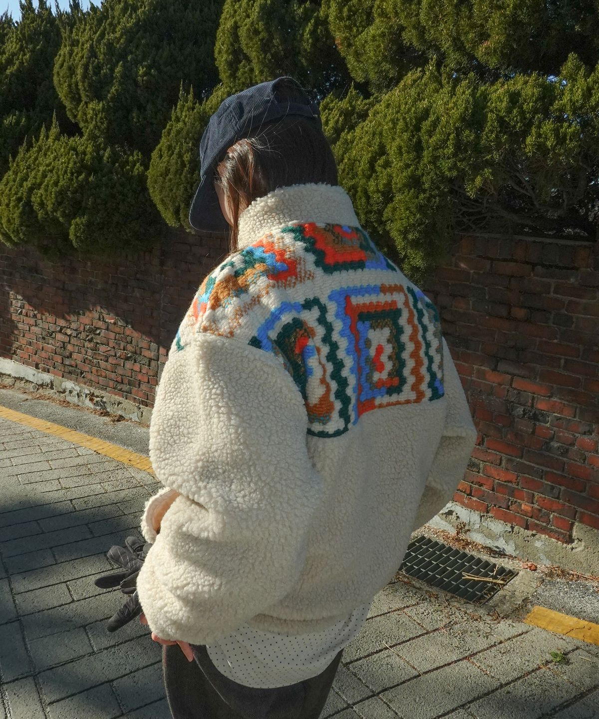 프리터(FRITUR) Crocher Fleece Jacket Beige_F263JP09