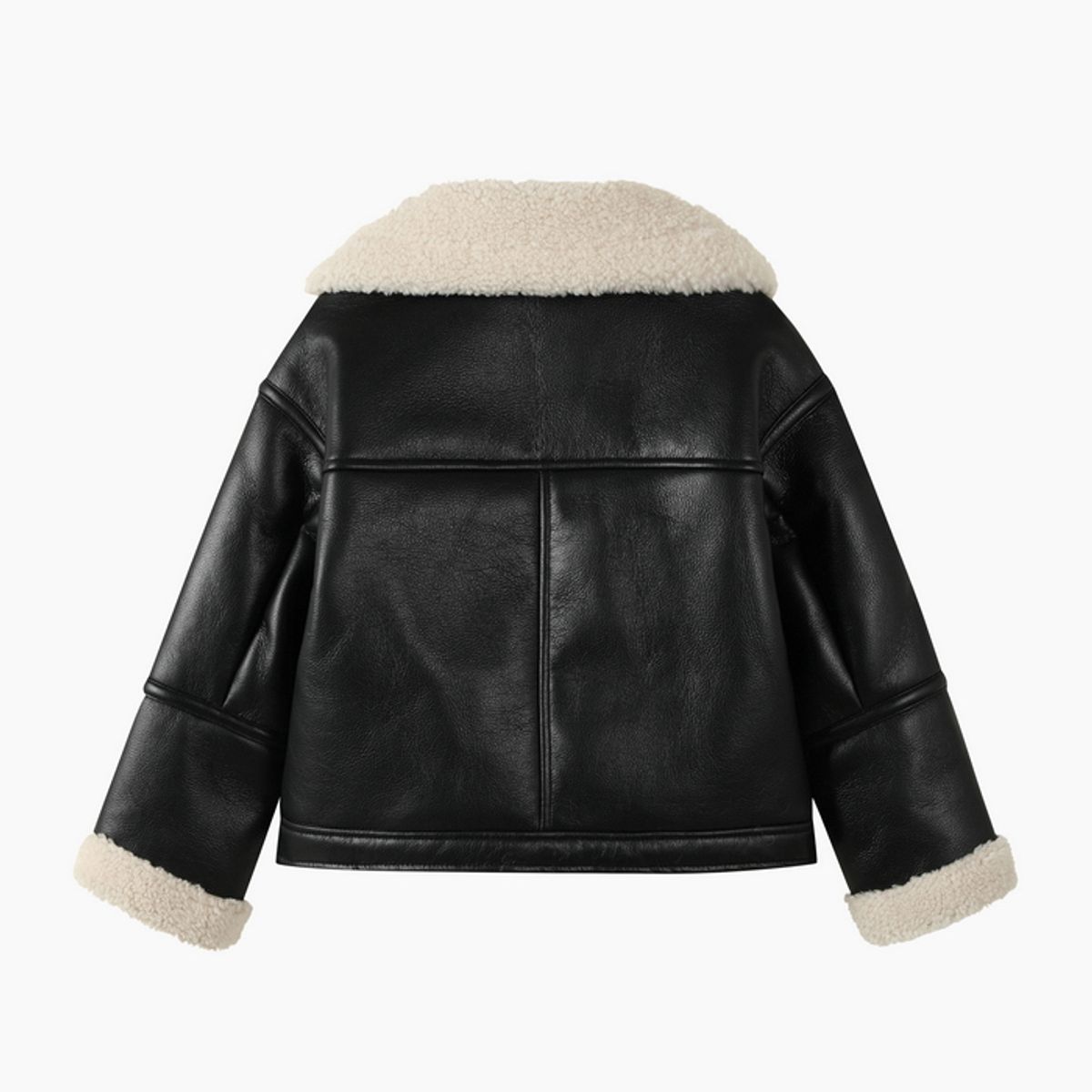 베네통키즈(BENETTONKIDS) 무스탕 라이더 자켓_QACT02661BK