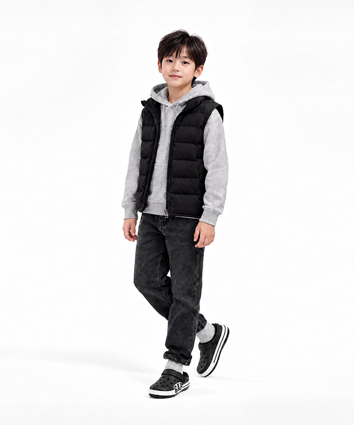 갭 키즈(GAP KIDS) 토이 퍼 방한샌들 블랙