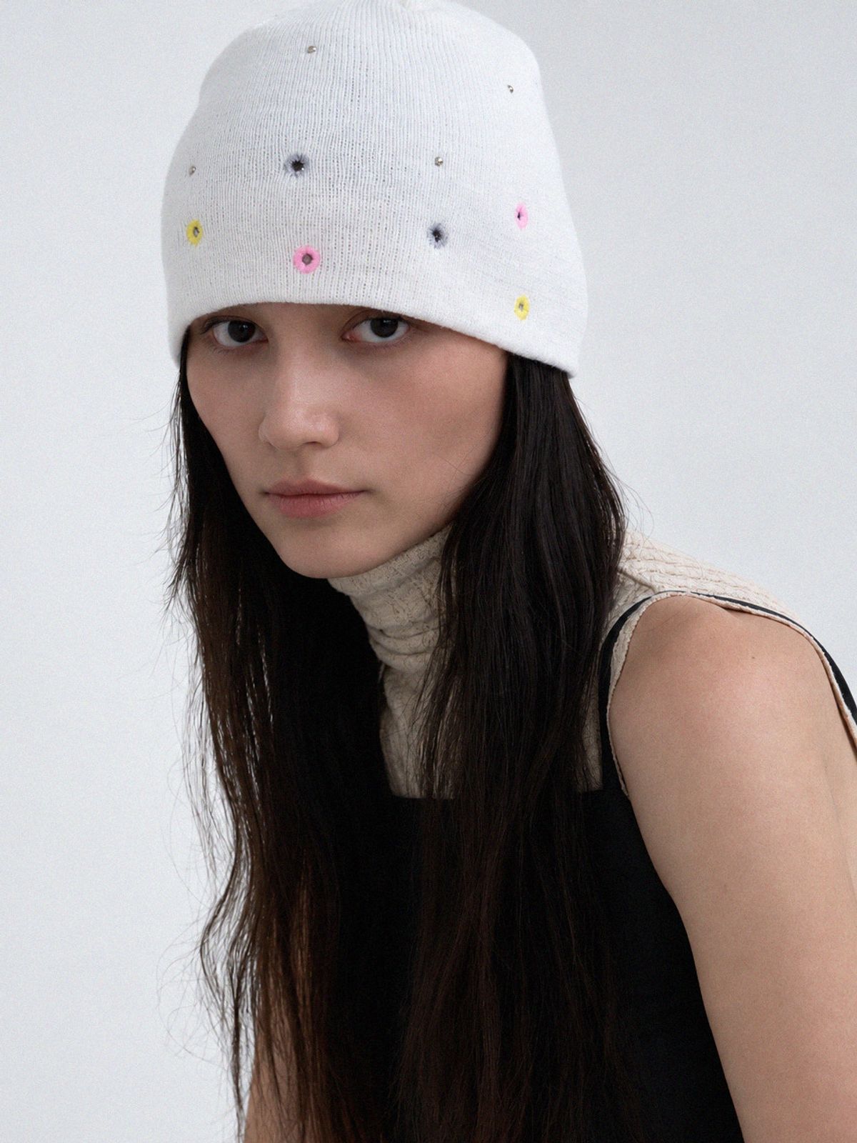 메르헨(MERCHEN) Color eyelet beanie_4colo