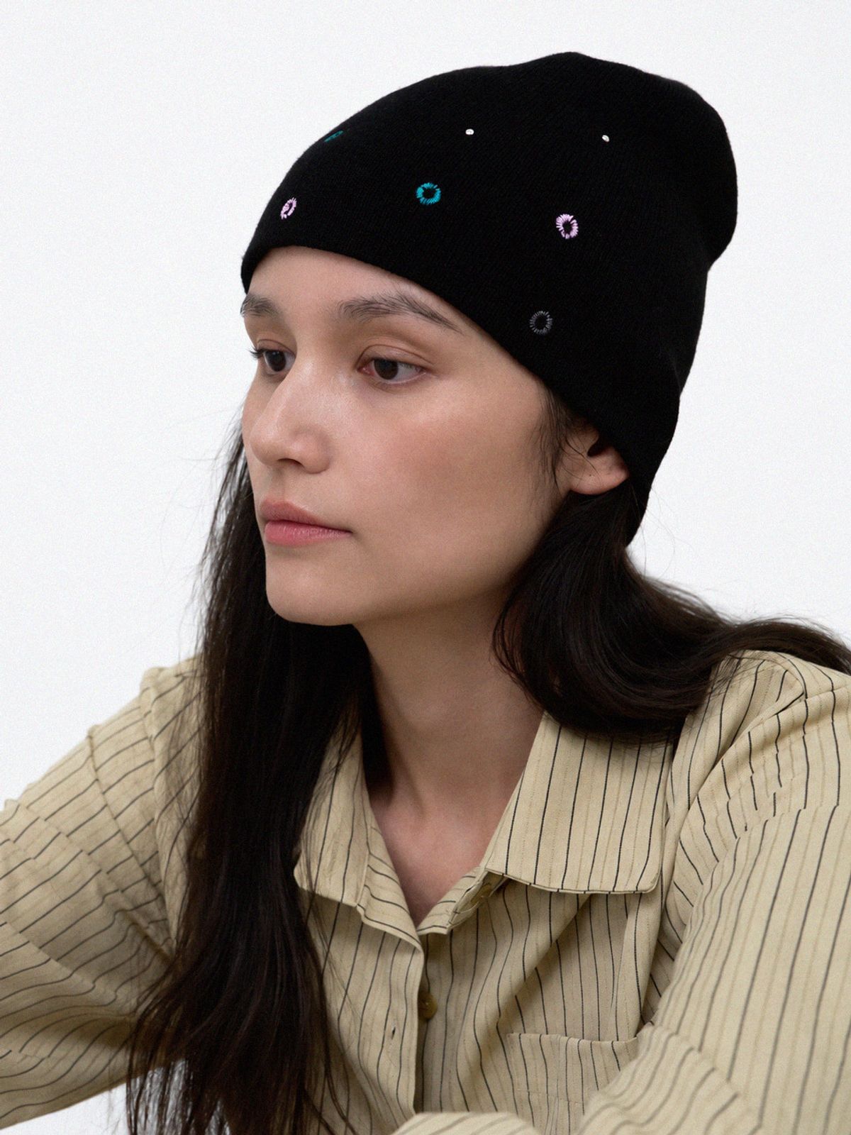 메르헨(MERCHEN) Color eyelet beanie_4colo