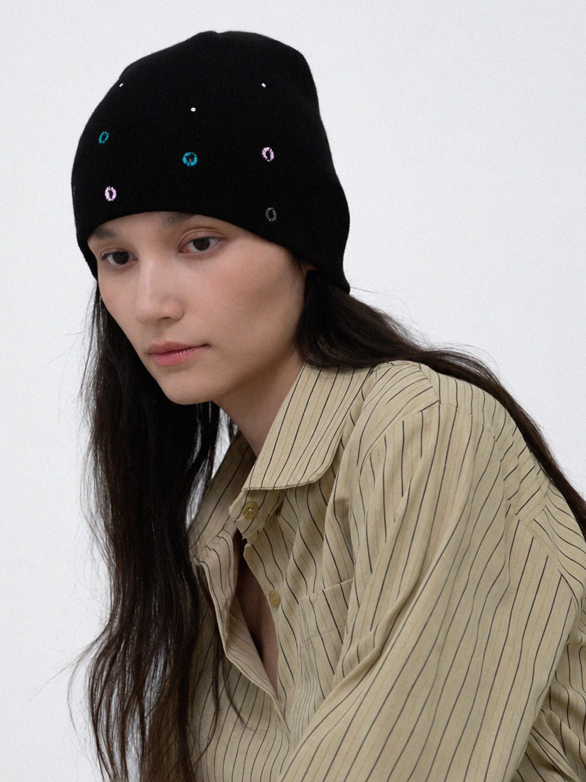 메르헨(MERCHEN) Color eyelet beanie_4colo