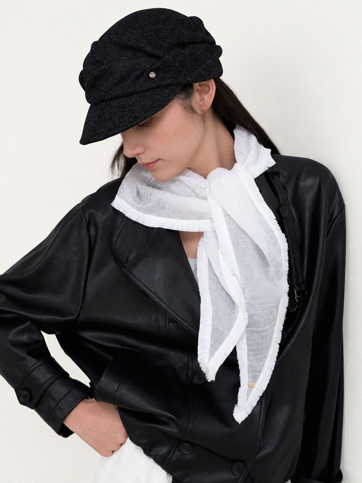 메르헨(MERCHEN) Fringe scarf_3color