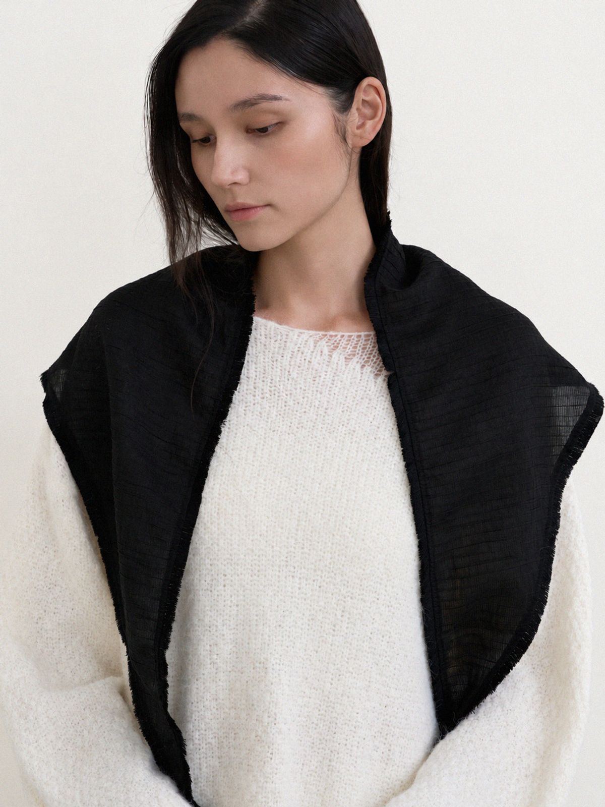 메르헨(MERCHEN) Fringe scarf_3color