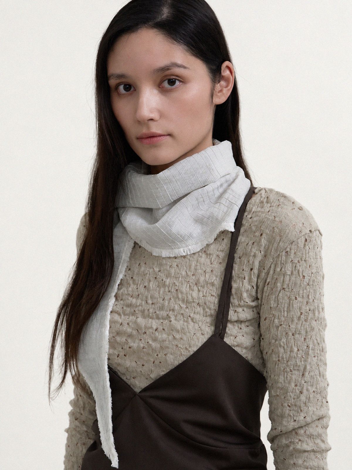 메르헨(MERCHEN) Fringe scarf_3color