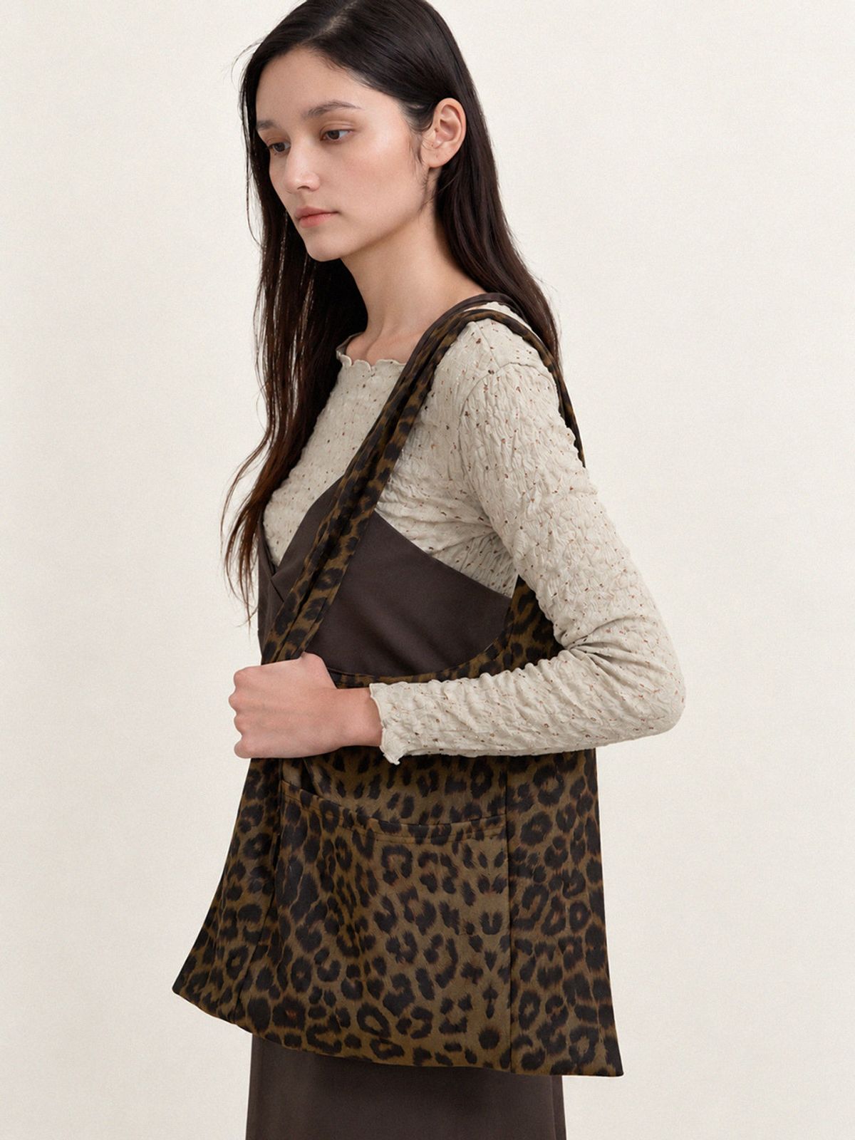 메르헨(MERCHEN) Leopard daily shoulder bag_2color