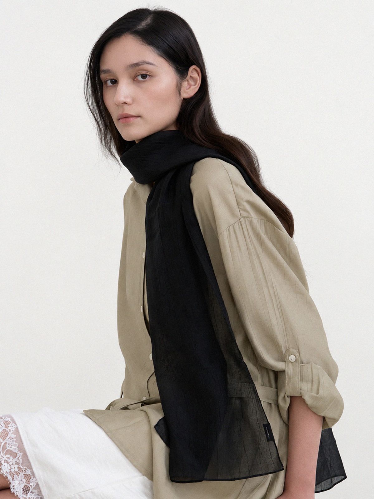 메르헨(MERCHEN) Sheer long muffler_3color