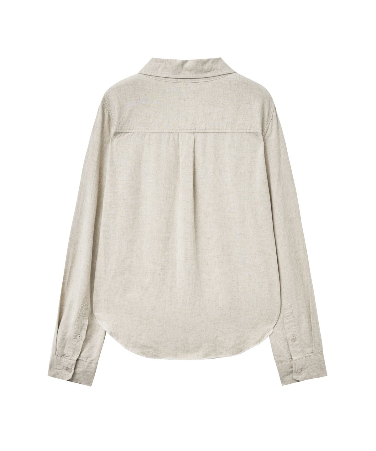 렌세(RENSE) Raw-Cut Washed Shirt Oatmeal