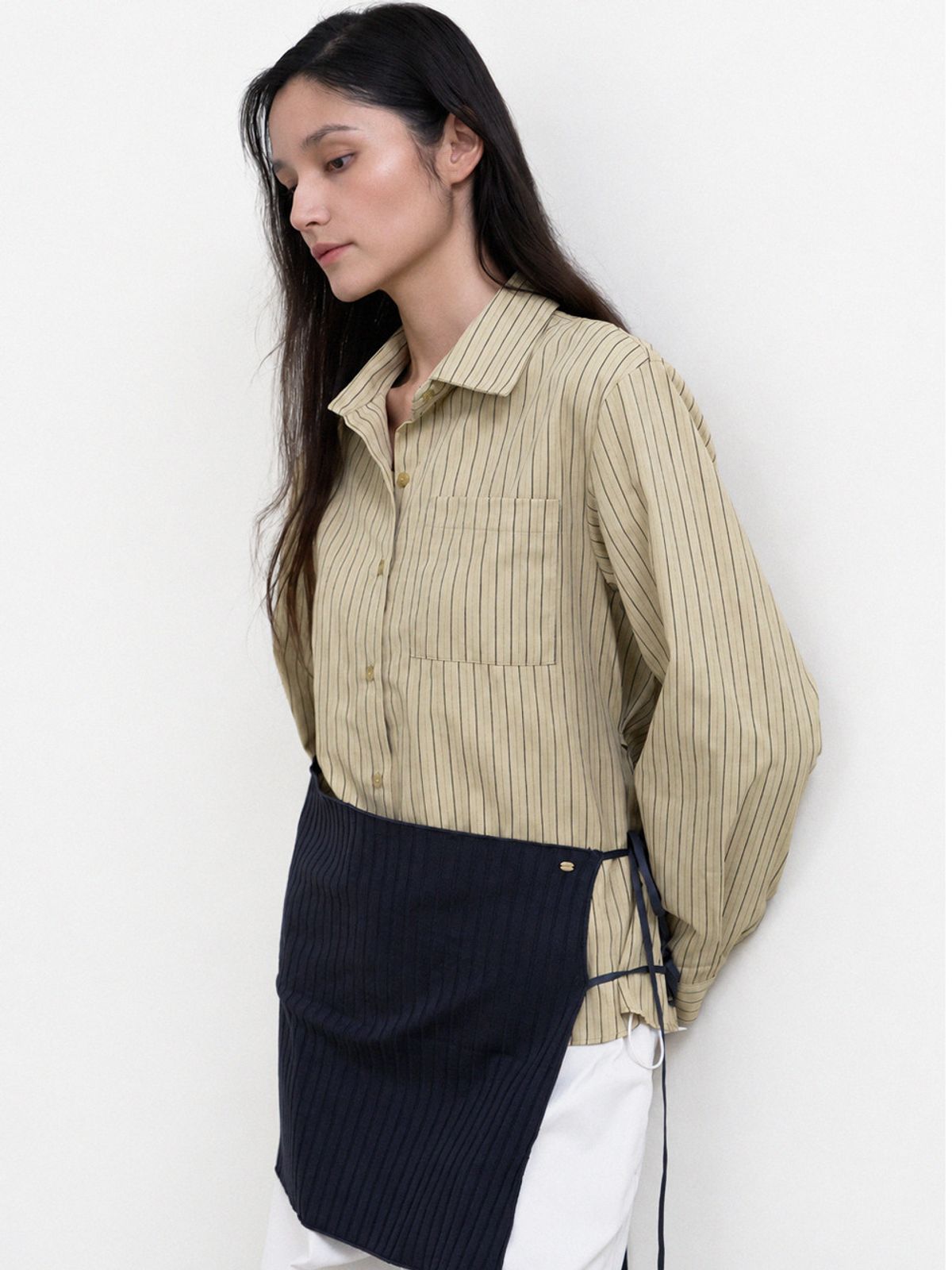 메르헨(MERCHEN) Cotton layered wrap skirt_3color
