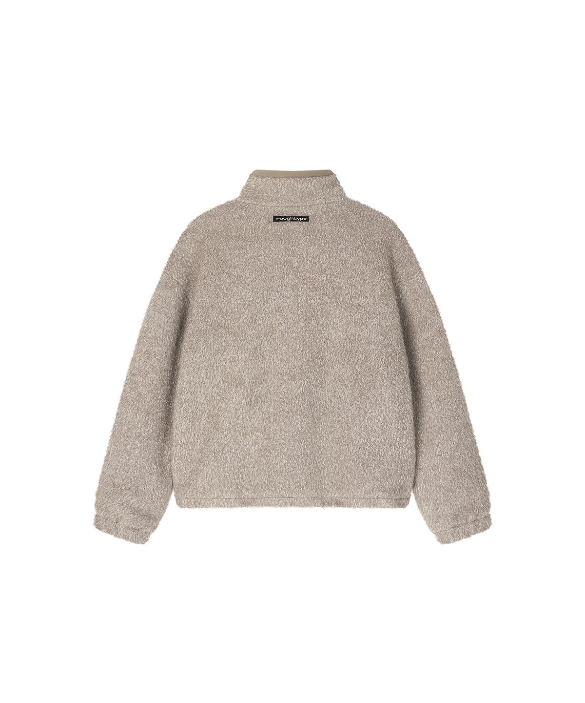 로타입(ROUGHTYPE) Wool Blend Boucle Fleece Zip-up - Beige