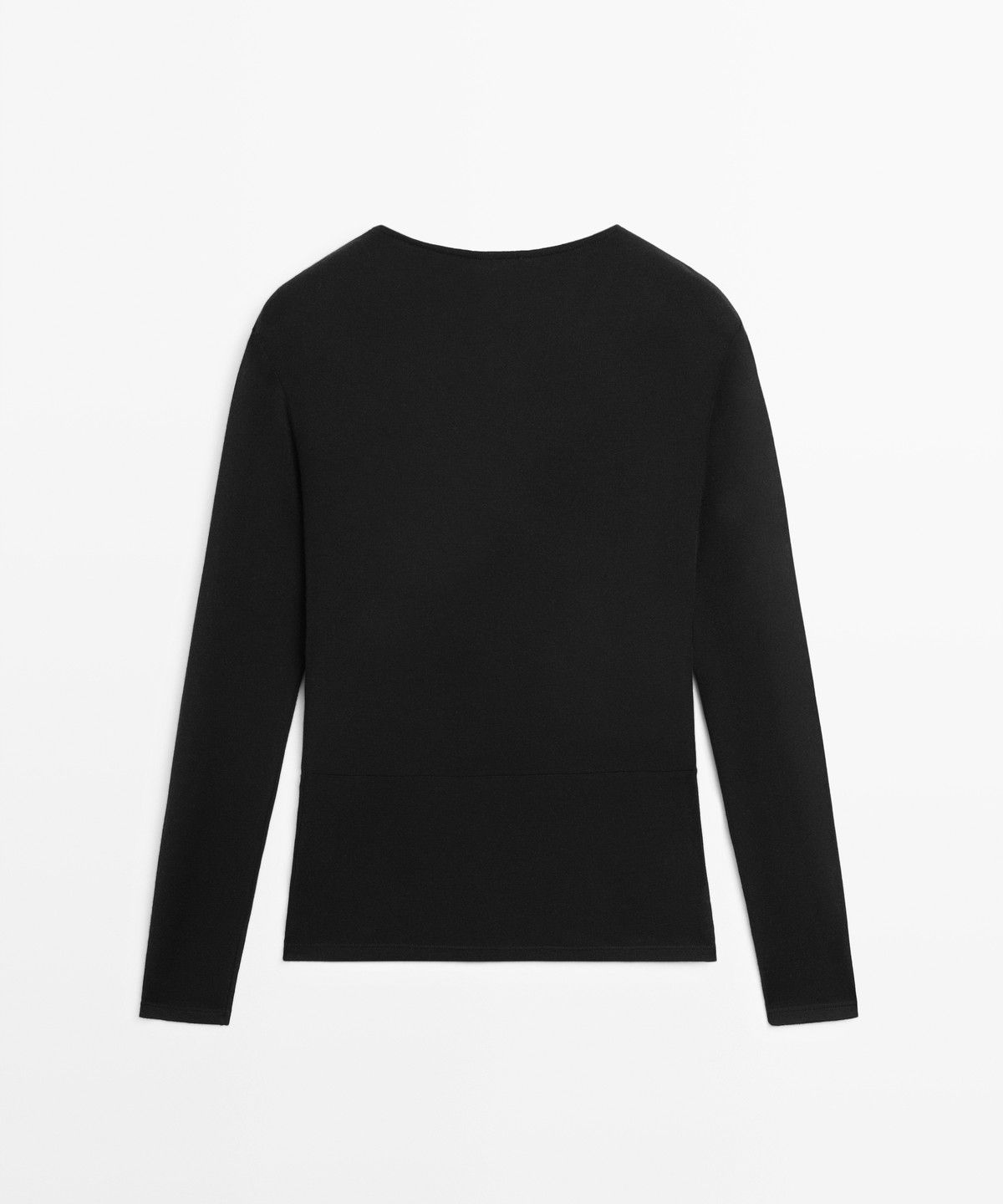 마시모두띠(MASSIMO DUTTI) 드레이프 네크라인 긴소매 탑