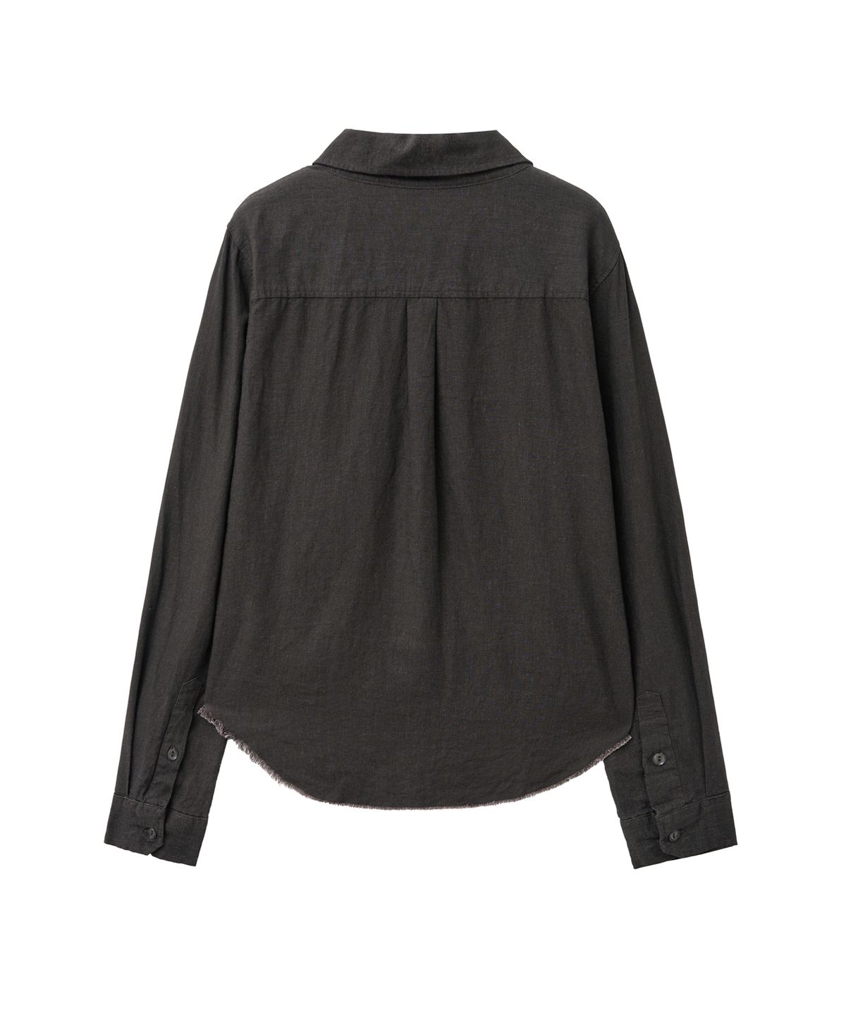 렌세(RENSE) Raw-Cut Washed Shirt Taupe Charcoal