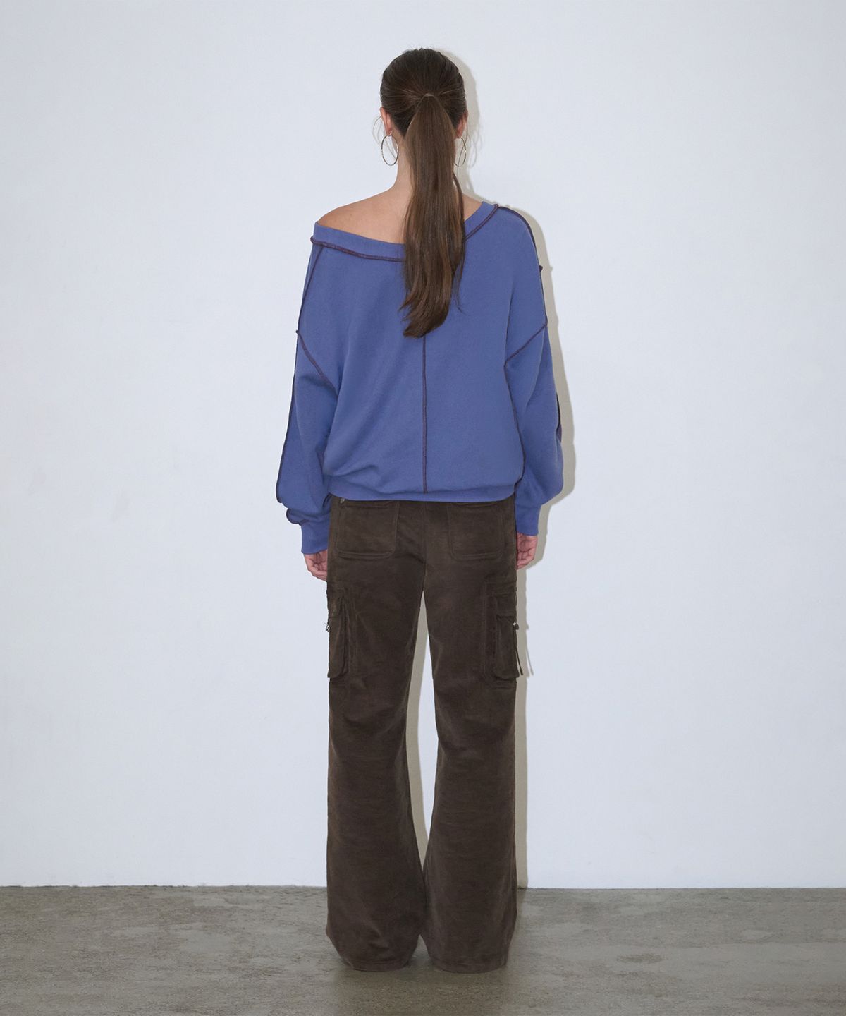 로타입(ROUGHTYPE) Corduroy Cargo Bootcut Pants - Brown