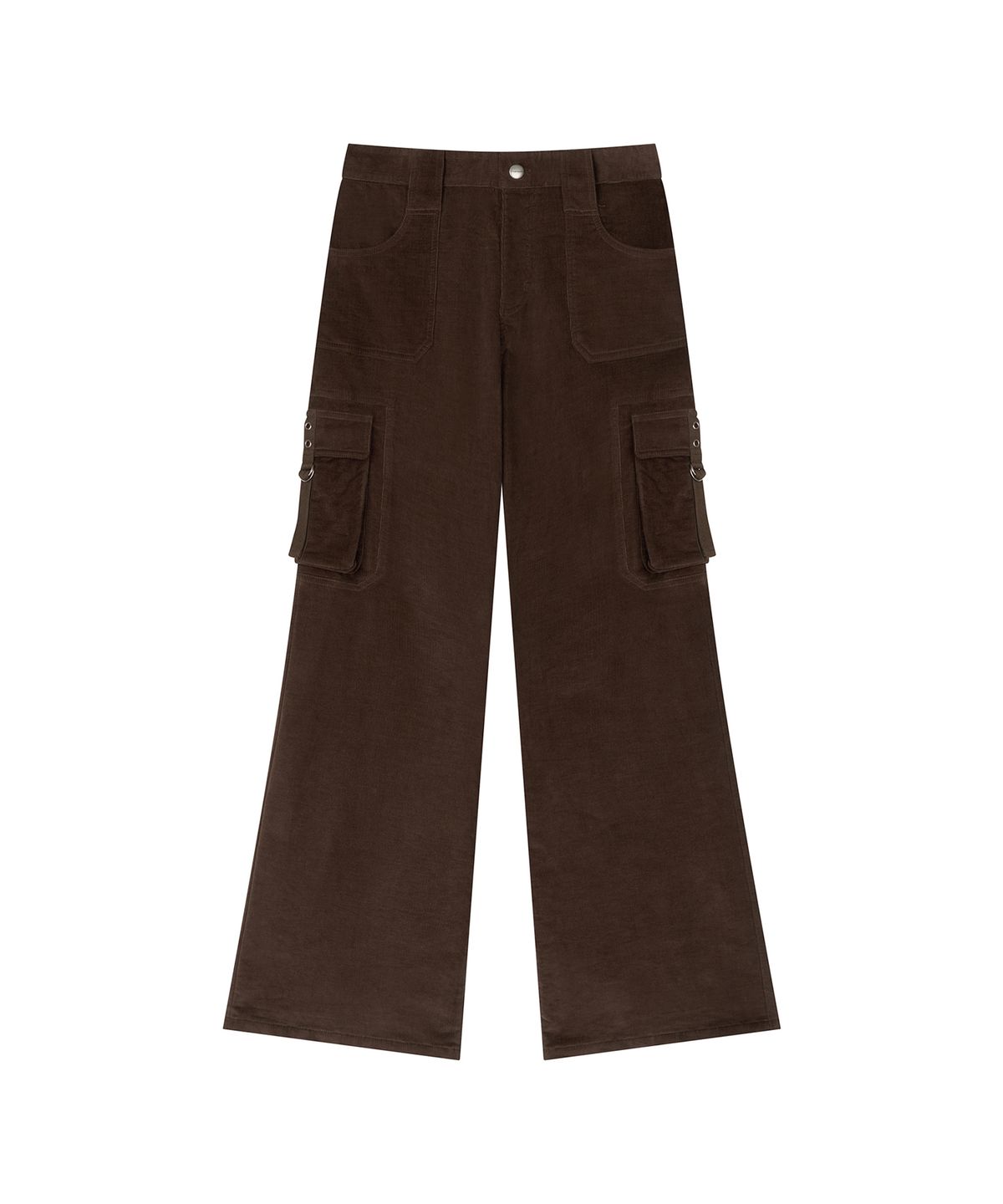 로타입(ROUGHTYPE) Corduroy Cargo Bootcut Pants - Brown