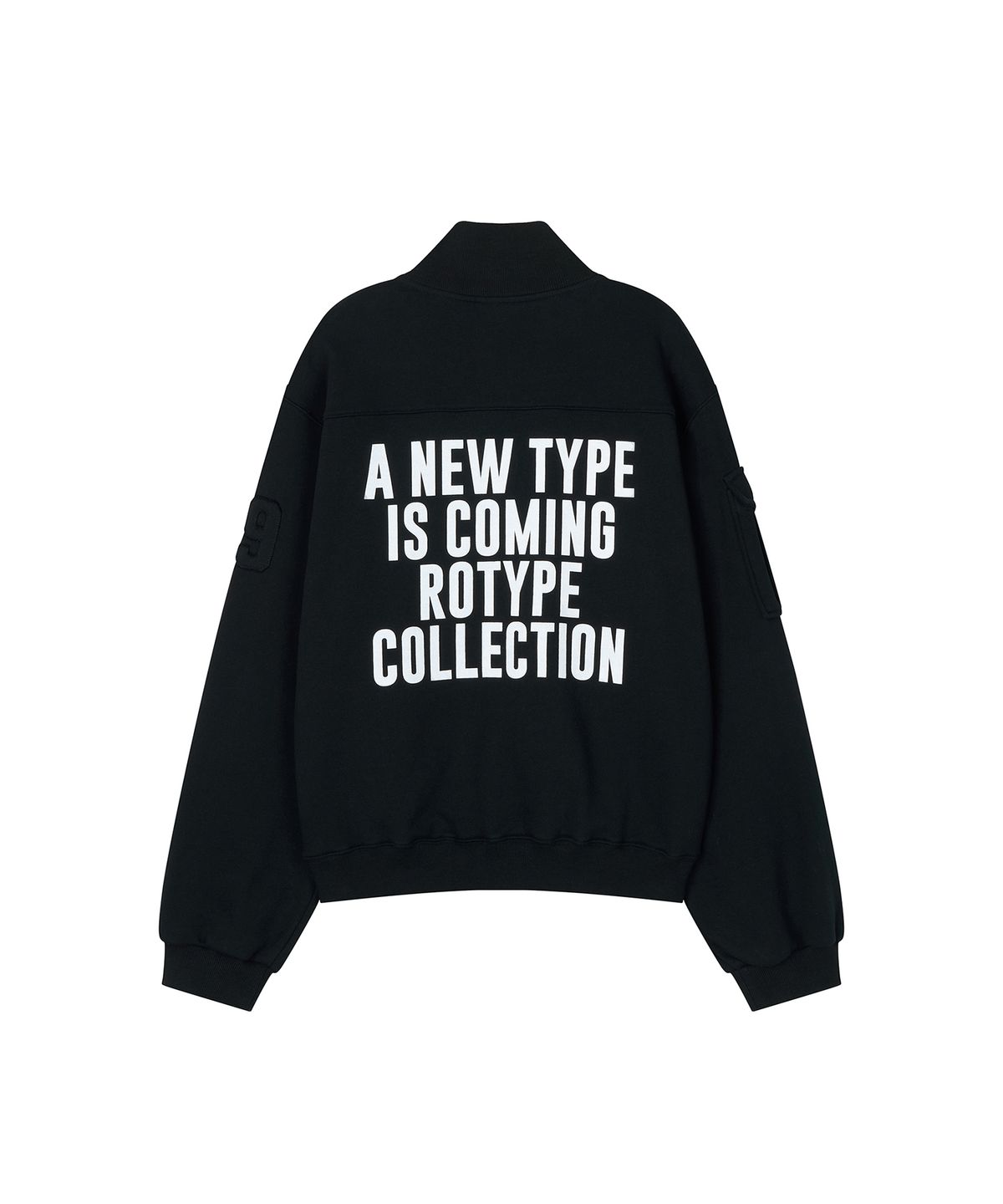로타입(ROUGHTYPE) Brushed Pocket Zip-up - Black