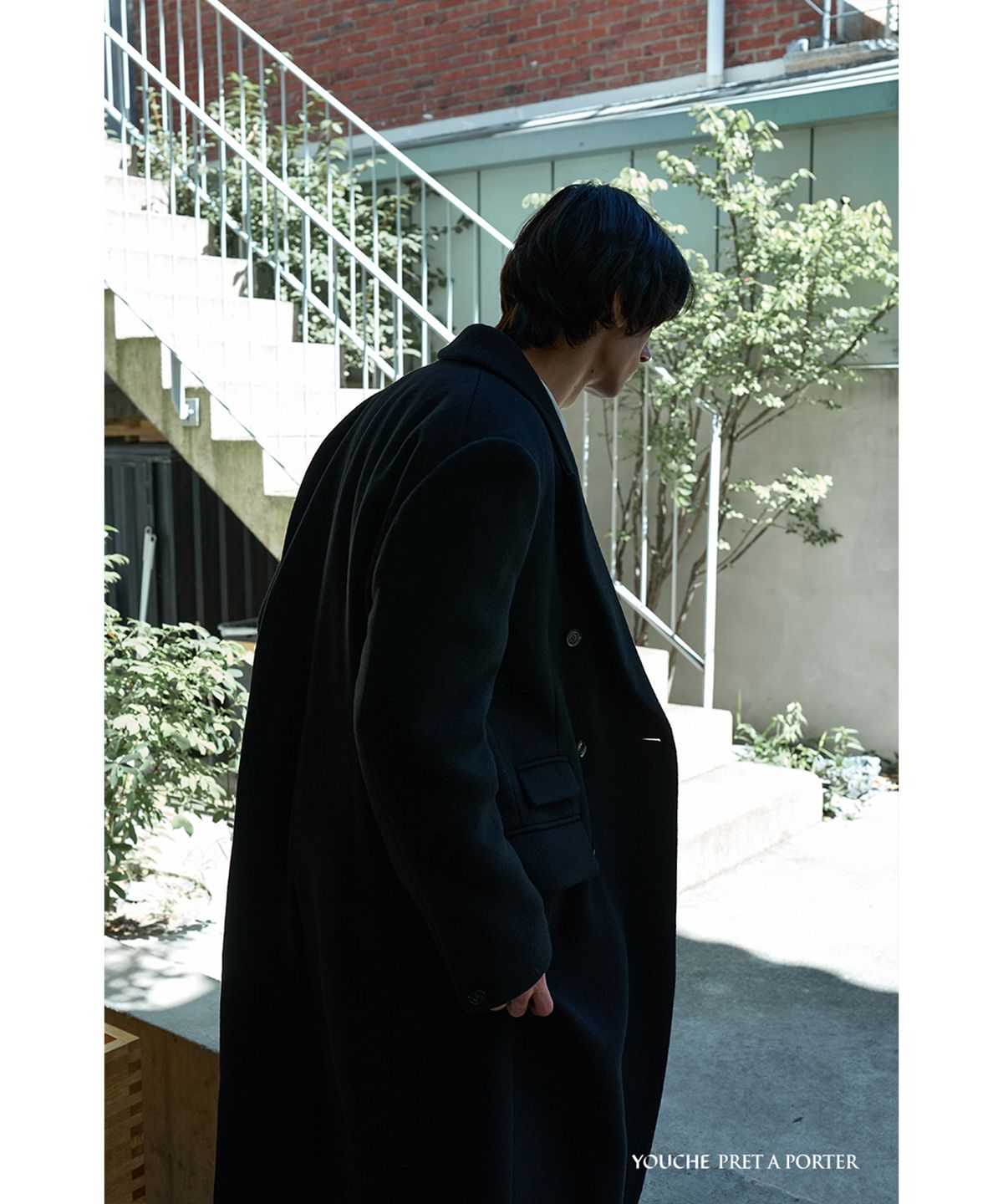 유체 프레타 포르테(YOUCHE PRET A PORTER) SI DOUBLE BREASTED COAT Black